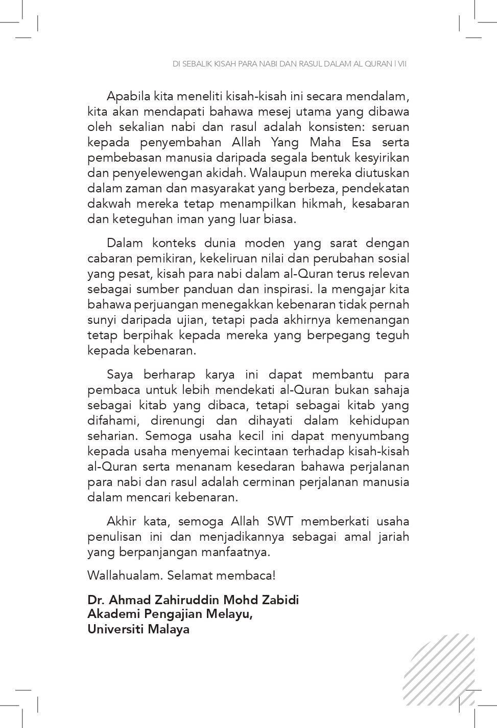 DI SEBALIK KISAH PARA NABI DAN RASUL DALAM AL-QURAN