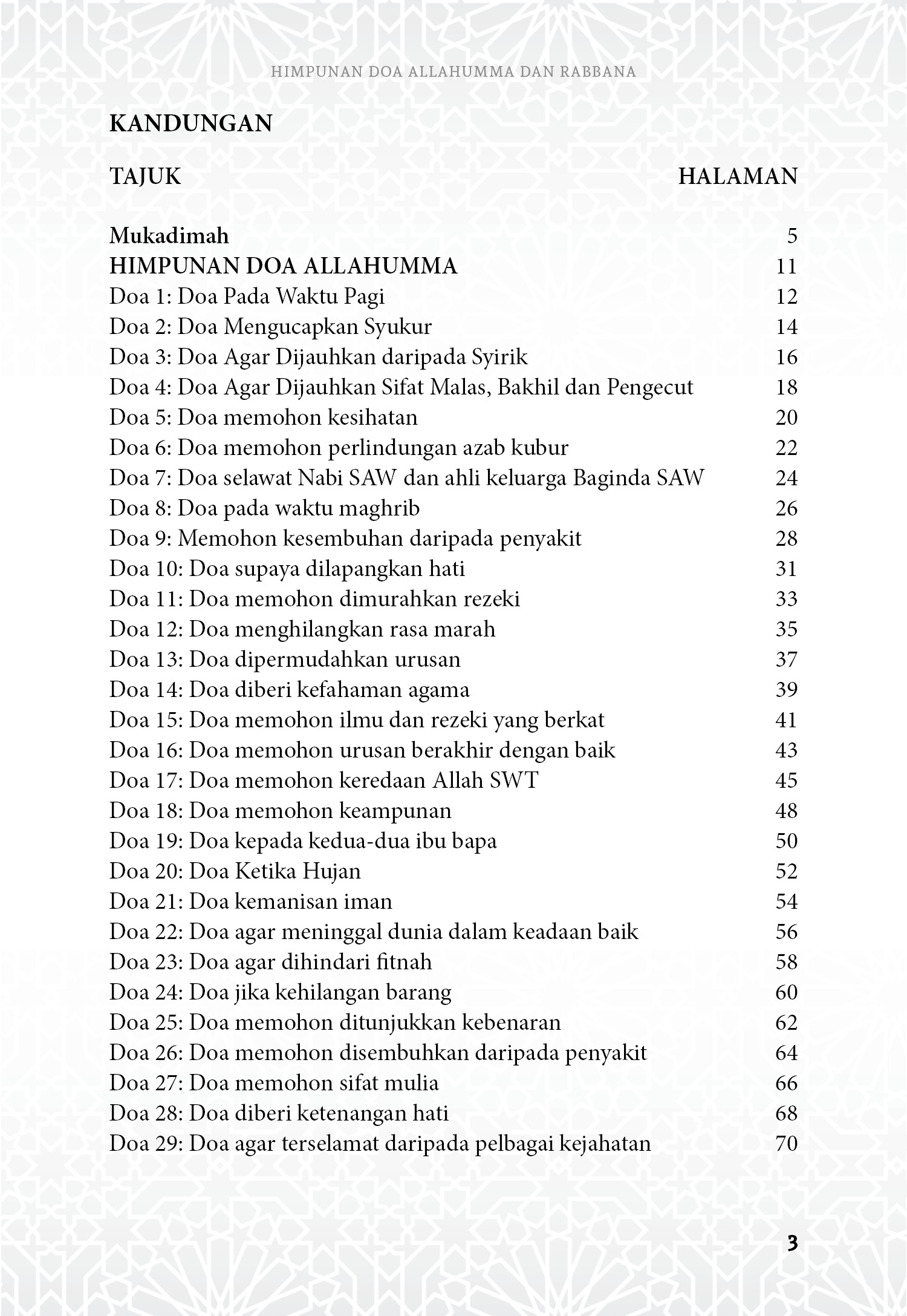 Himpunan Doa Allahumma Dan Rabbana (Edisi Kemas Kini)