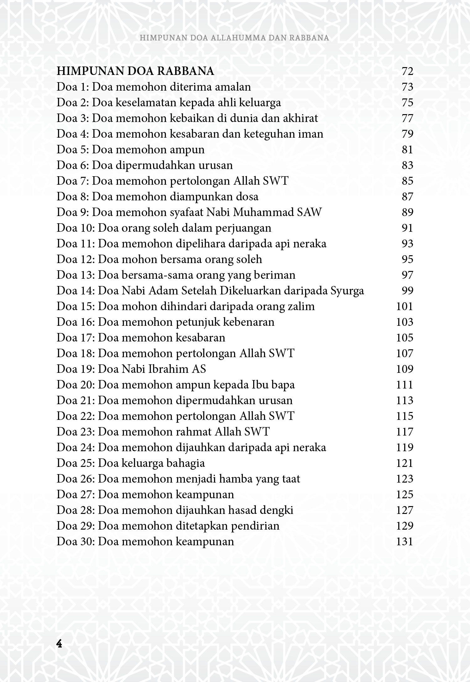 Himpunan Doa Allahumma Dan Rabbana (Edisi Kemas Kini)