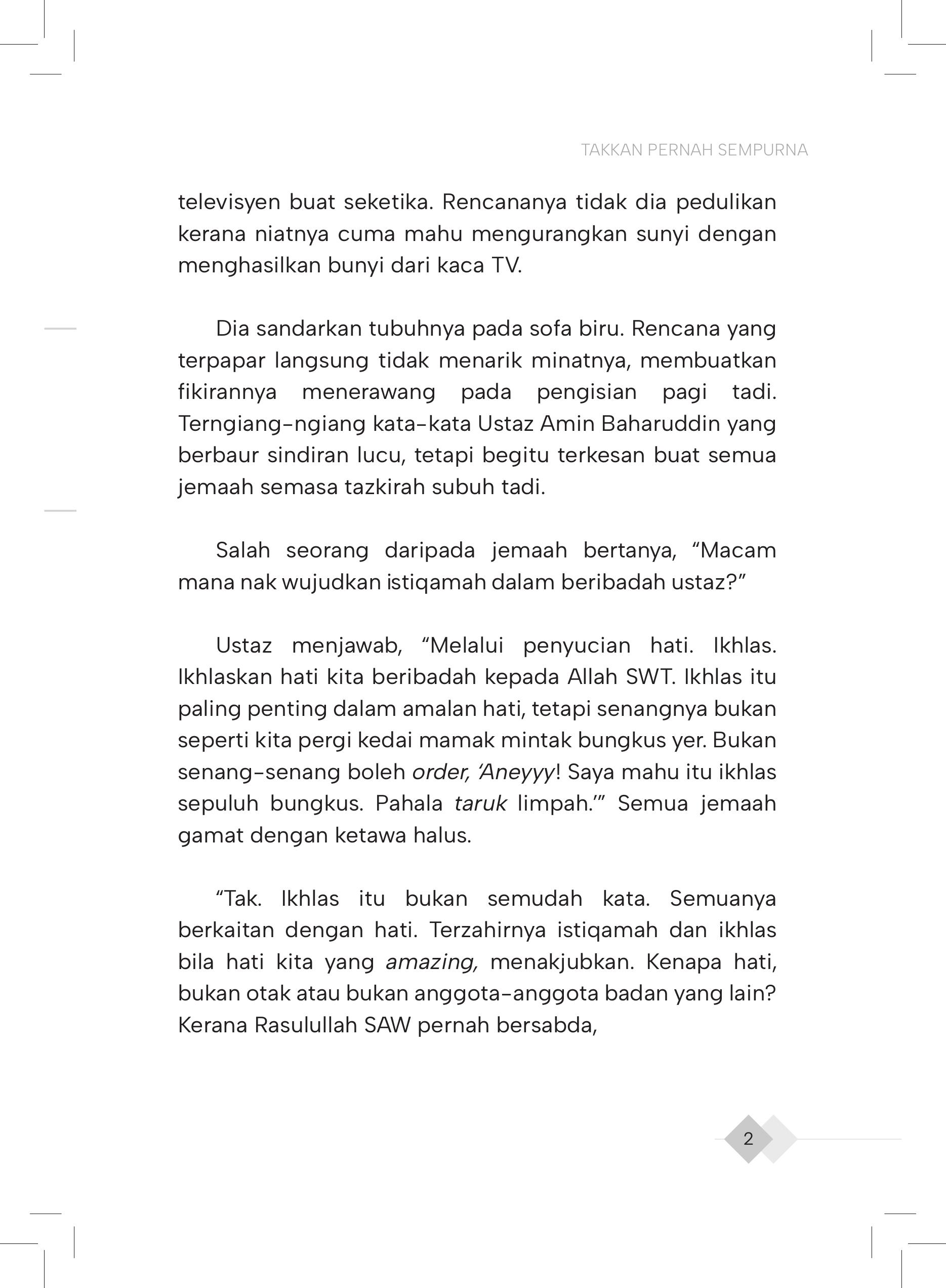 Takkan Pernah Sempurna  