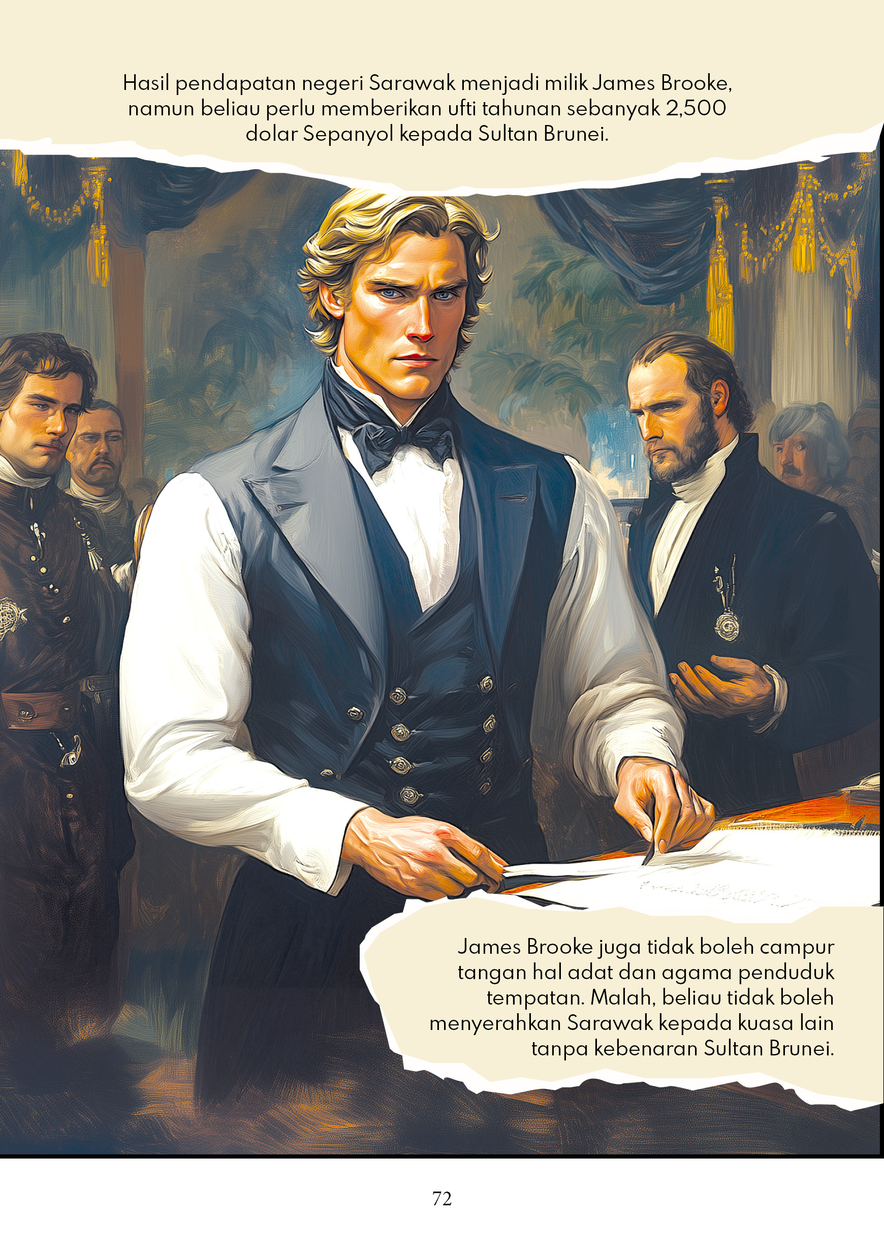 Komik Empayar Brooke #1 - Dinasti Raja Putih Sarawak (Ilustrasi guna Teknologi AI)