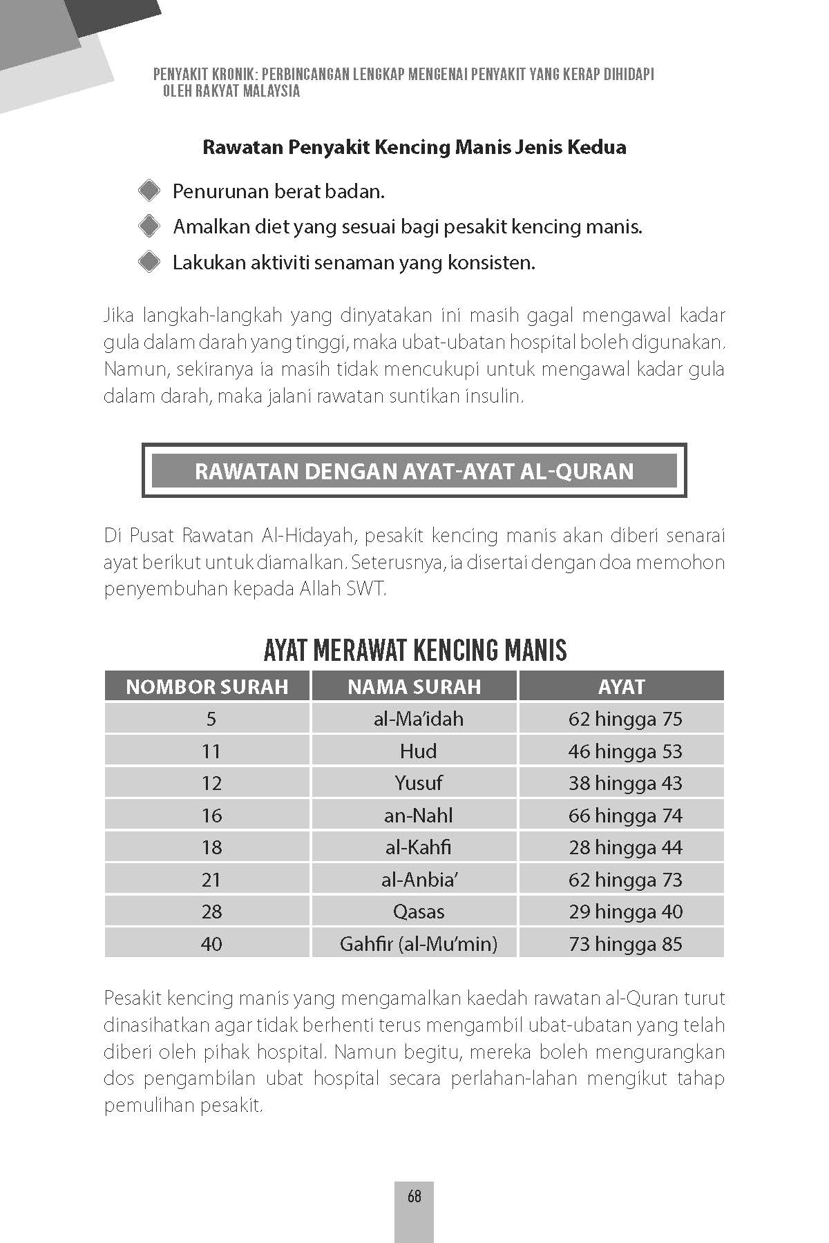 Perubatan Al Quran Rawatan Penyakit Kronik (Edisi Kemas Kini)