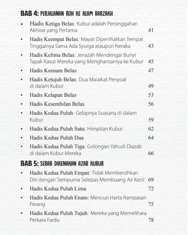 40 Hadis Tentang Alam Barzakh