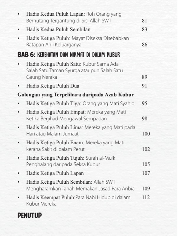 40 Hadis Tentang Alam Barzakh