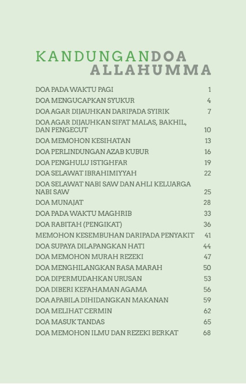 Himpunan Doa Allahumma