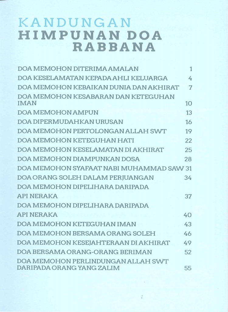Himpunan Doa Rabbana