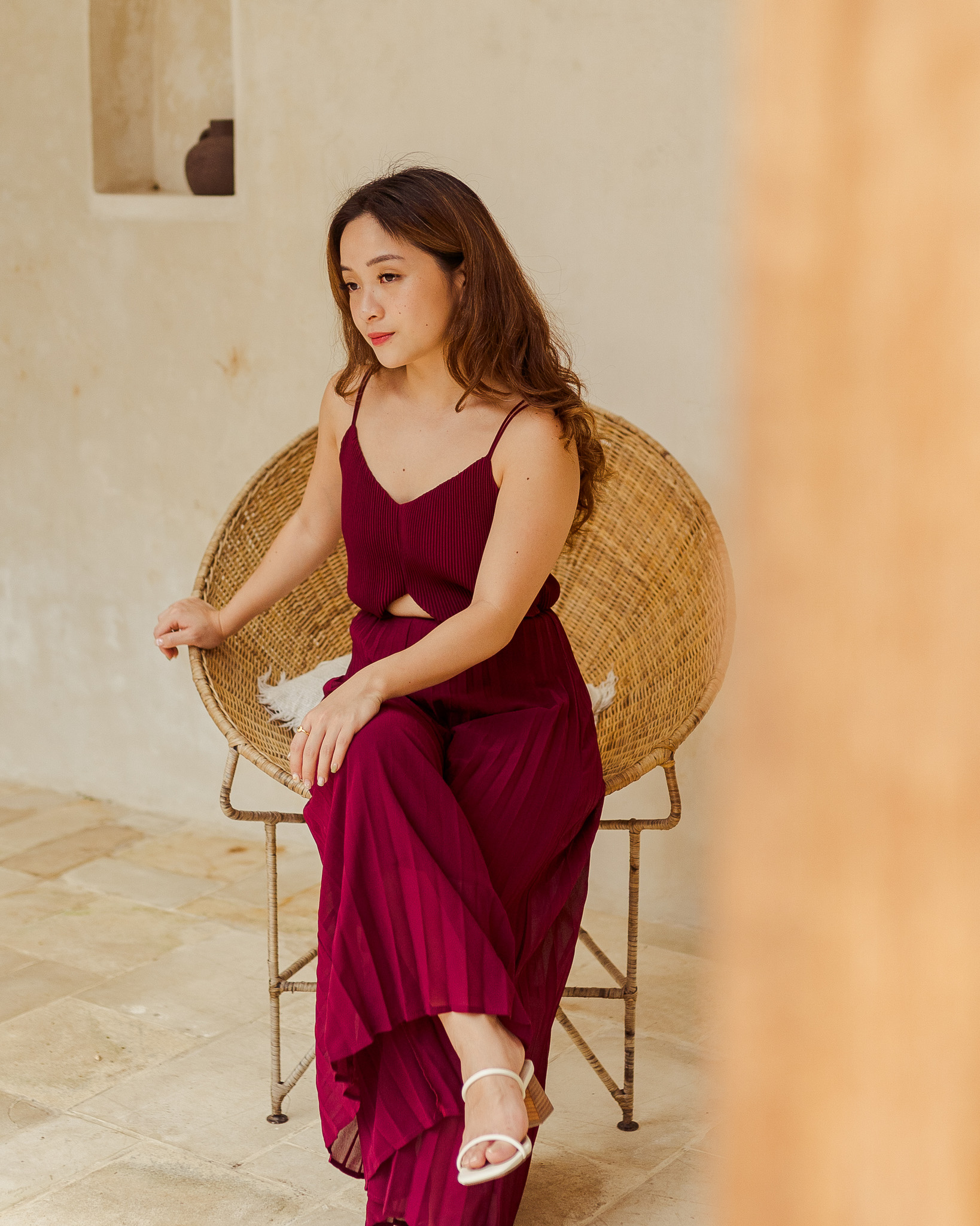 Leighton Jumpsuit in Wine