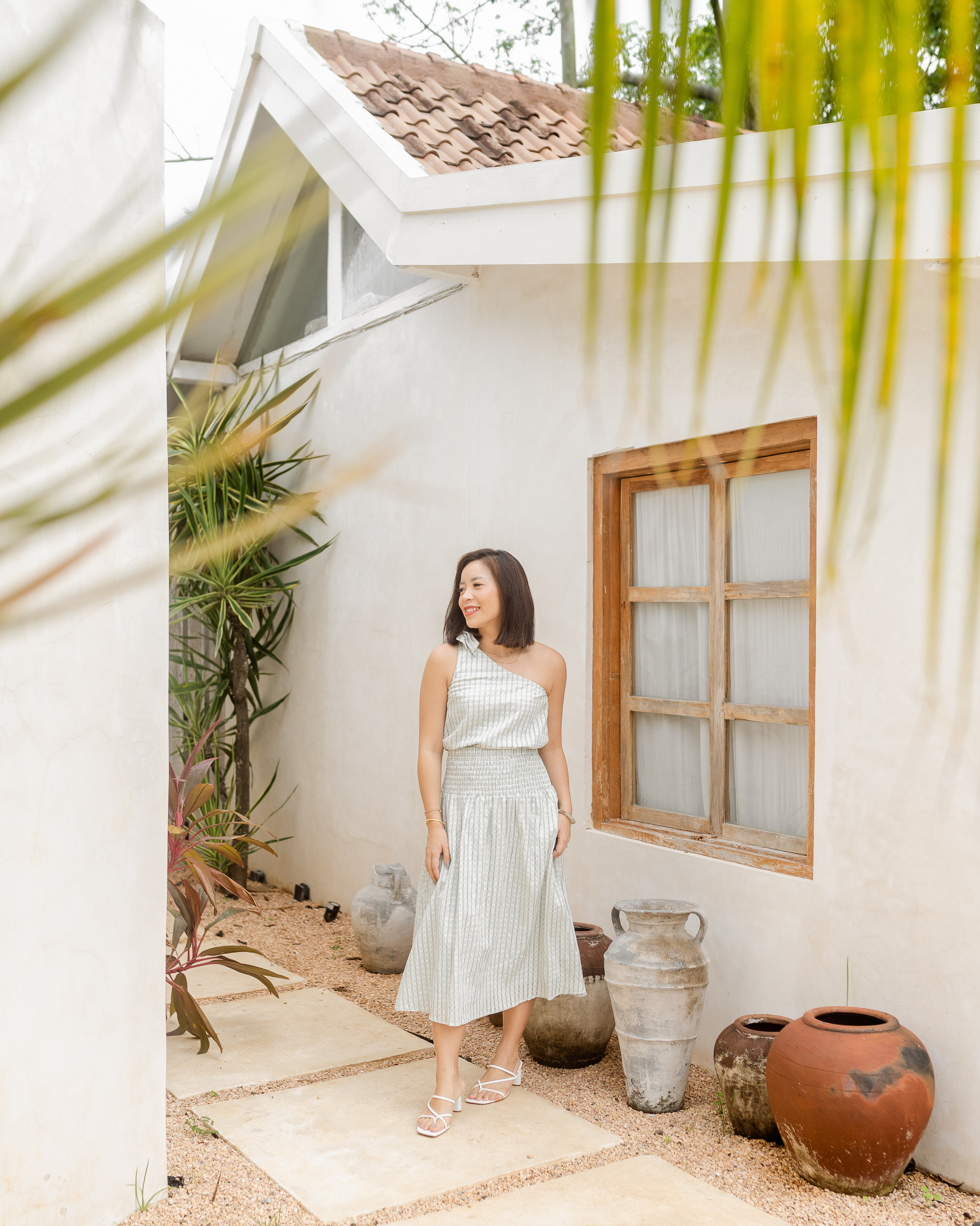 Trixie Midi Skirt in Mint Checks