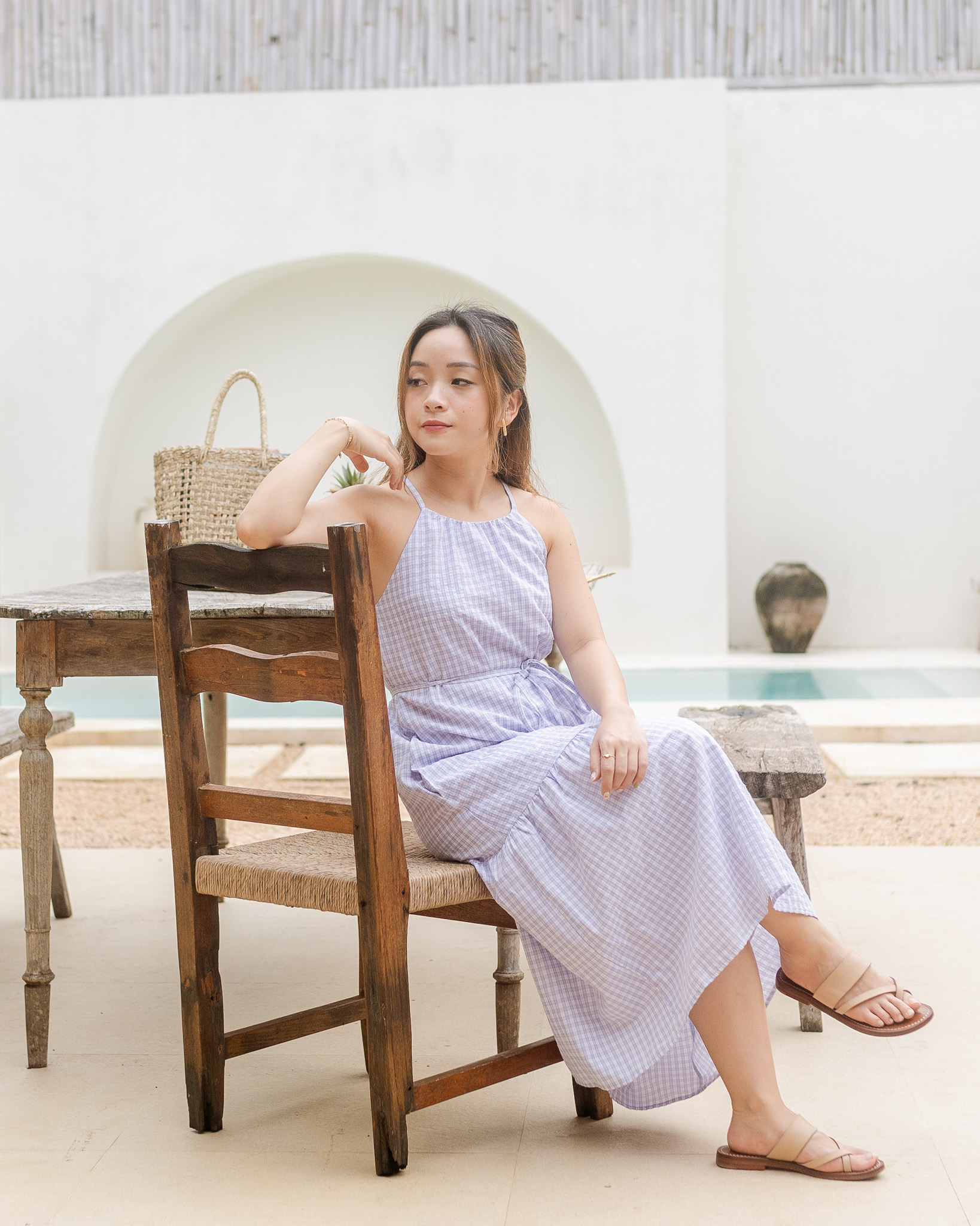 Hailey Midi Dress in Lilac