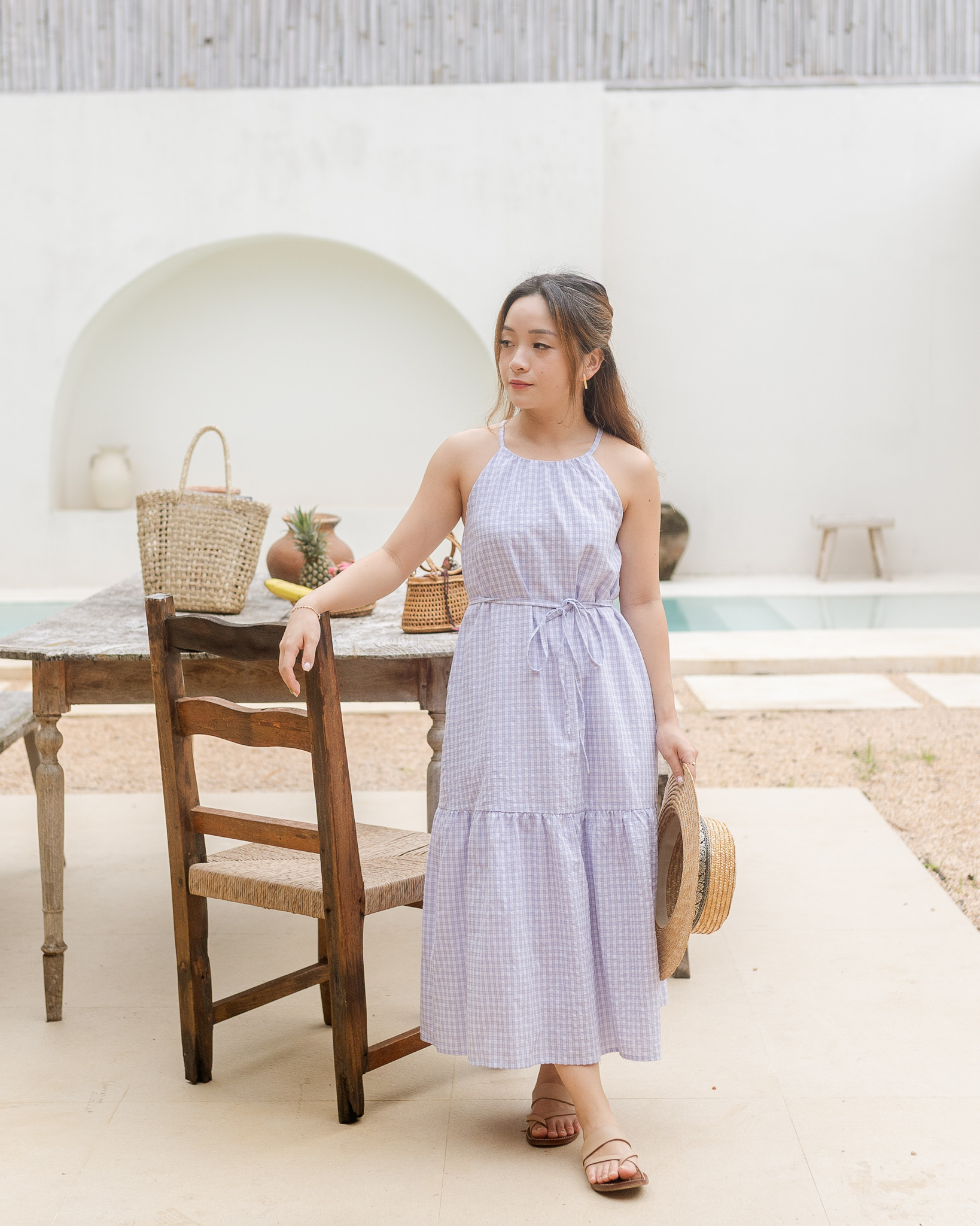 Hailey Midi Dress in Lilac