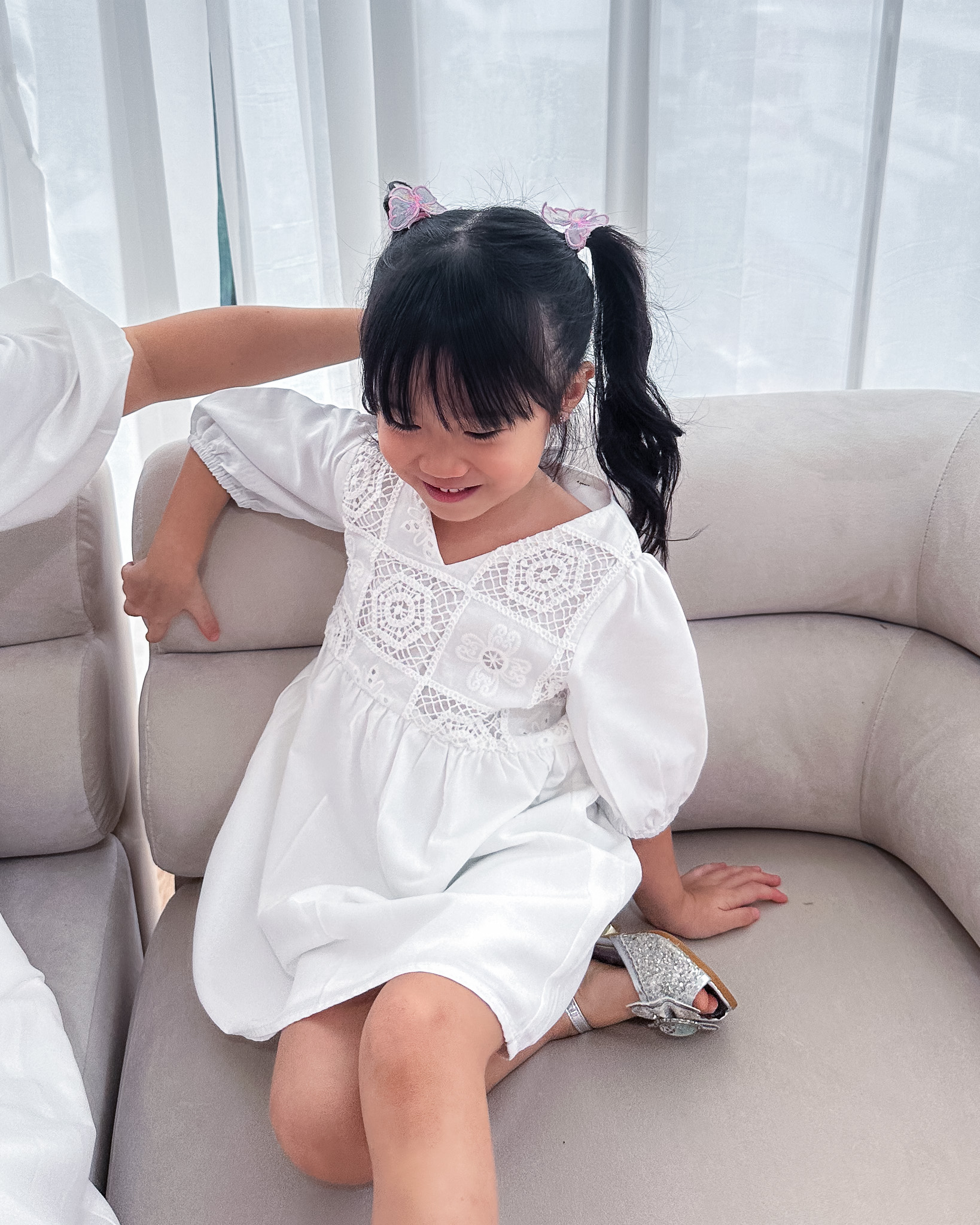 Kelsey Embroidery Dress in White