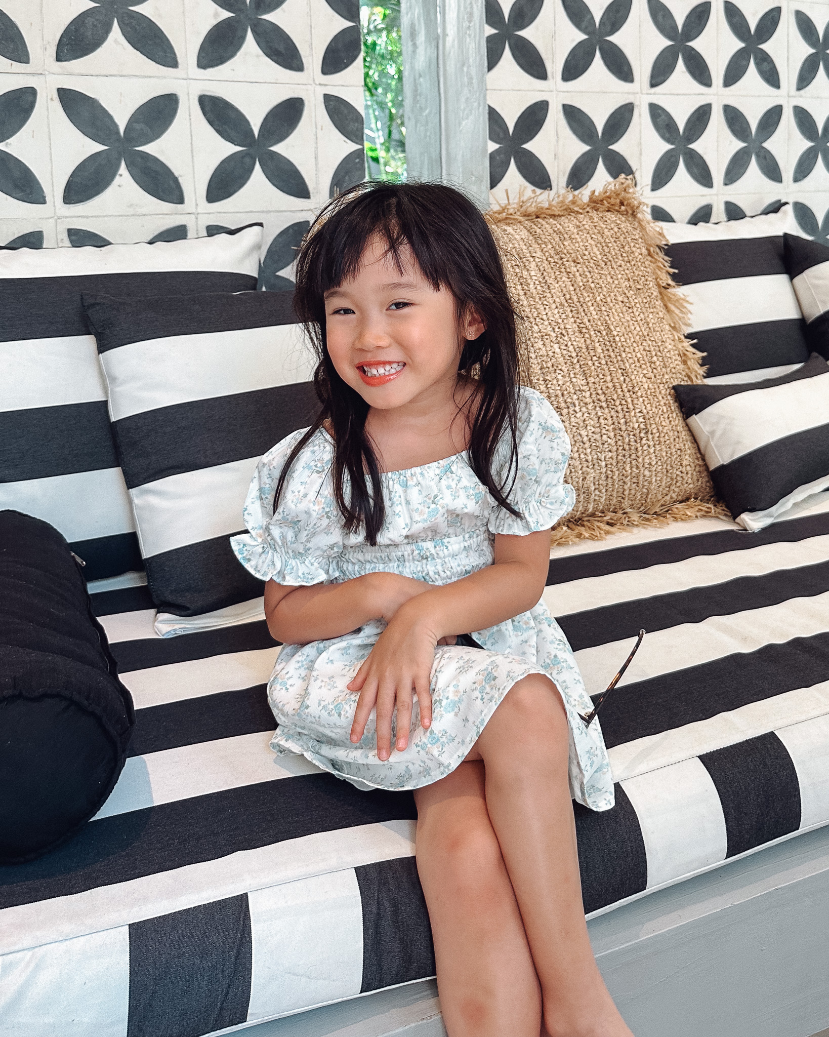 Arianna Dress in Green Florals