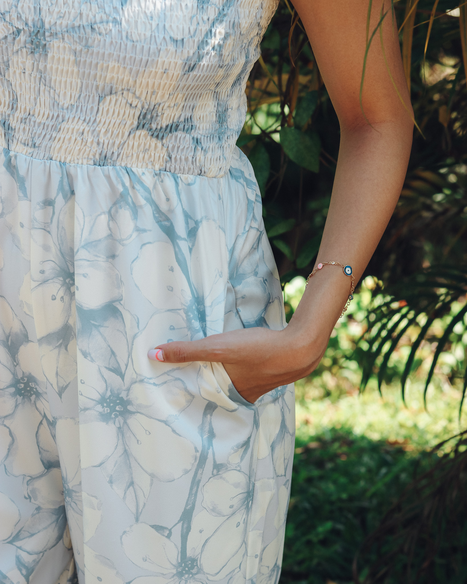 Alexa Jumpsuit in Blue Florals