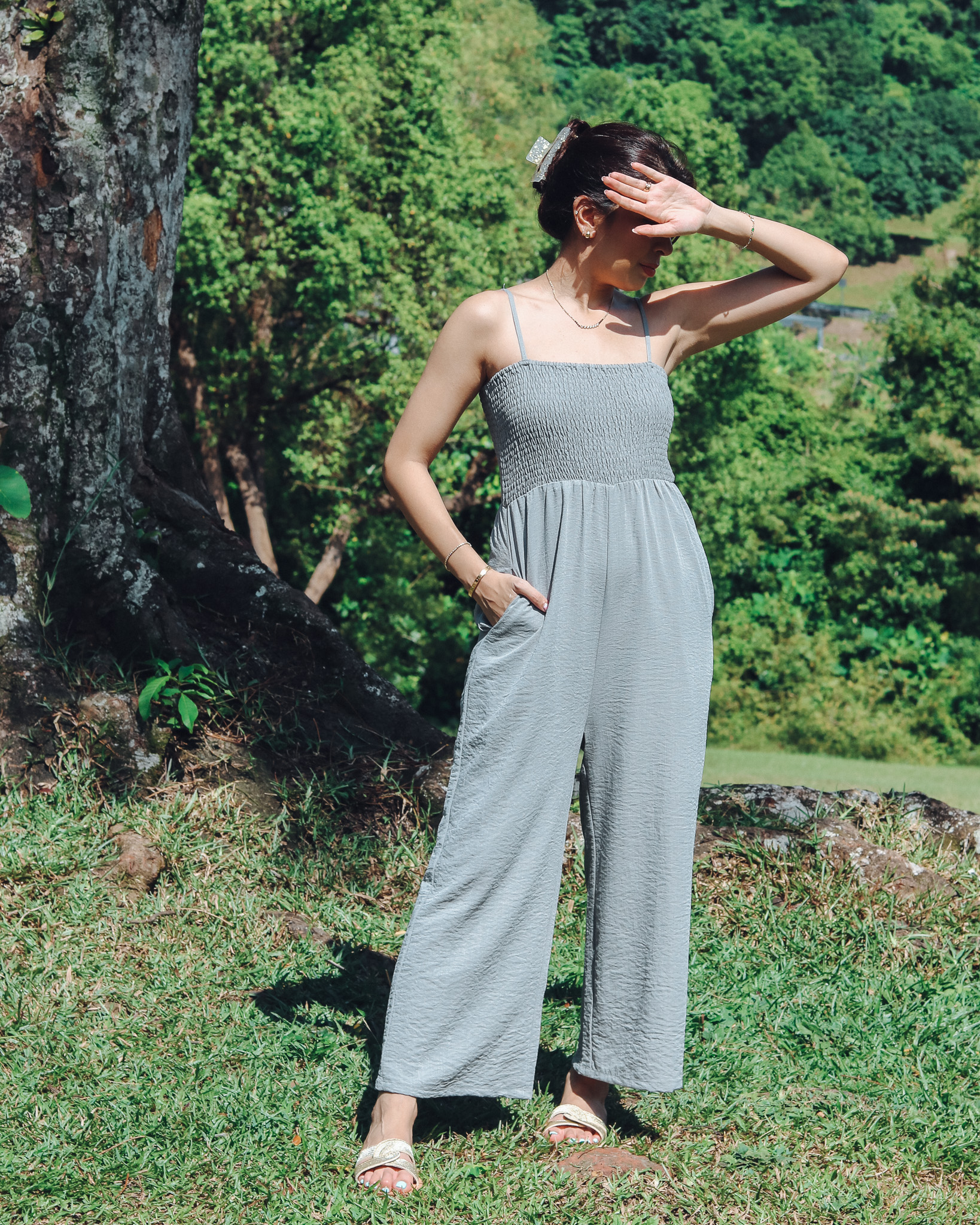 Alexa Jumpsuit in Grey