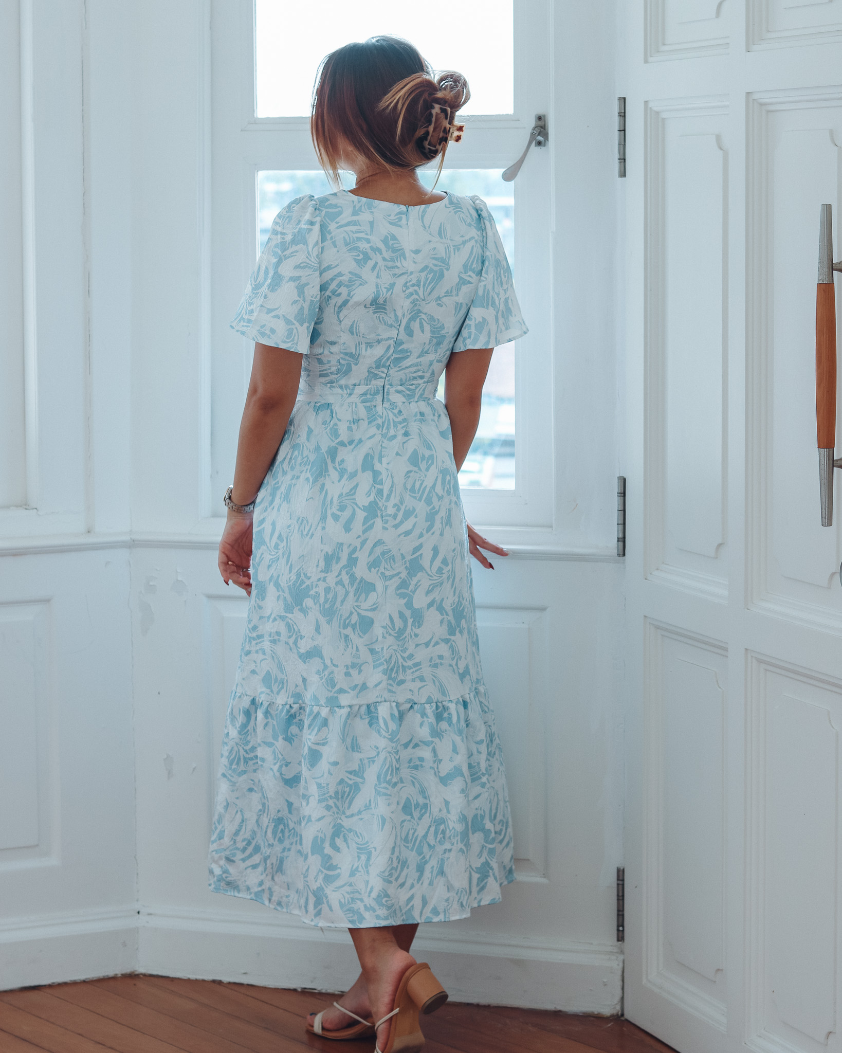 Vera Dress in Blue Florals