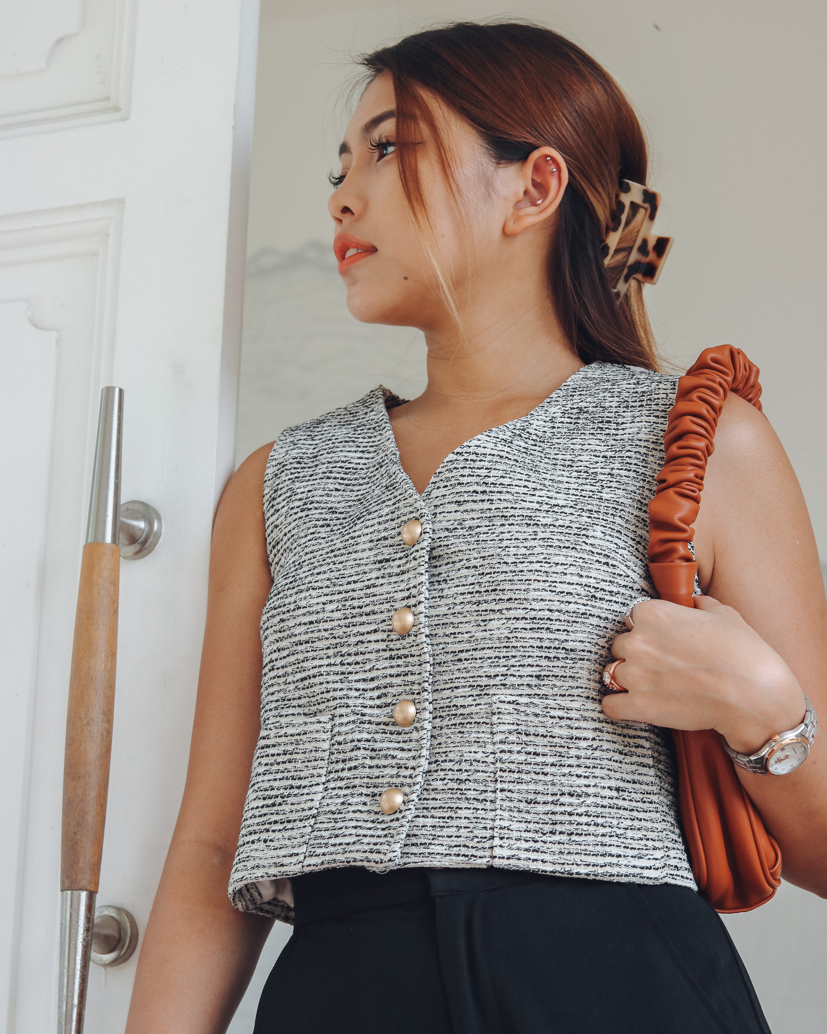Arya Vest in Monochrome