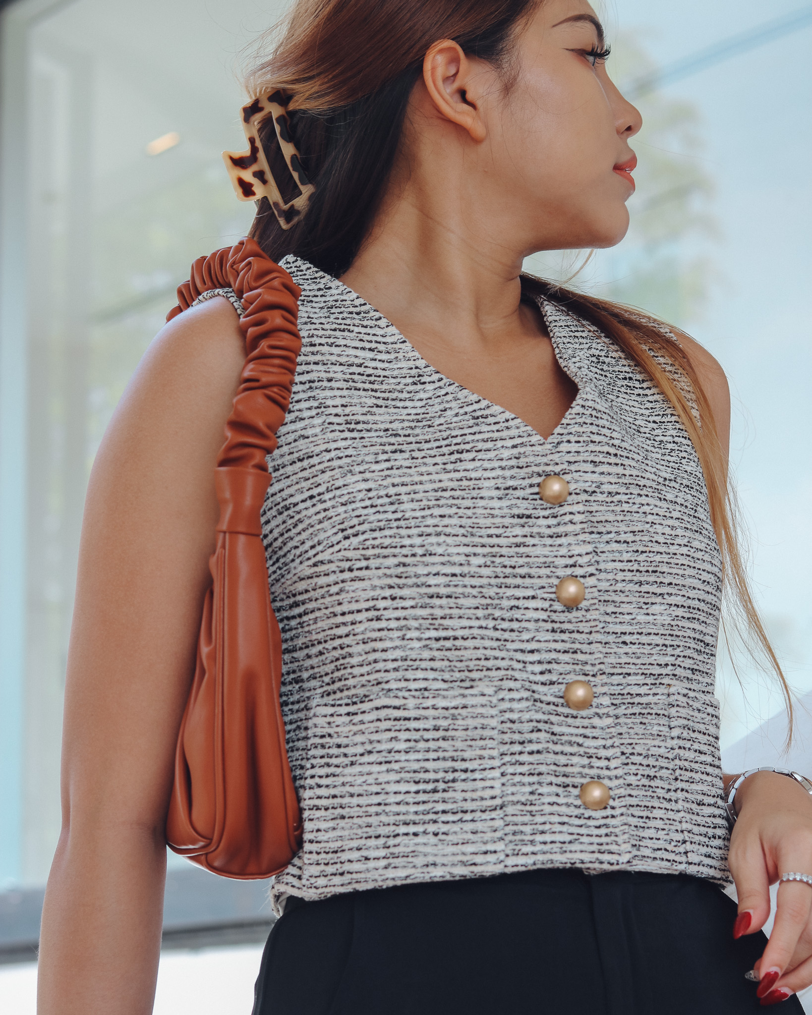 Arya Vest in Monochrome