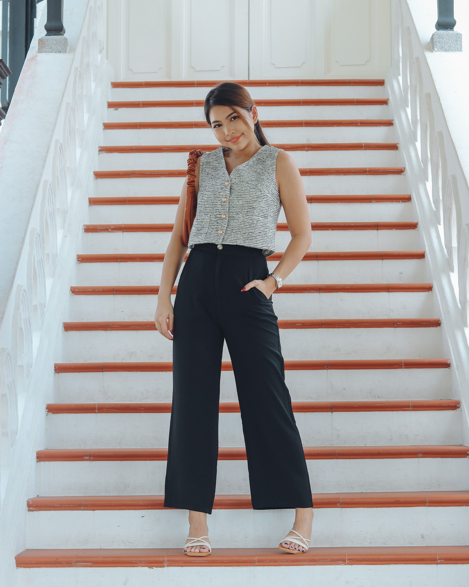 Arya Vest in Monochrome