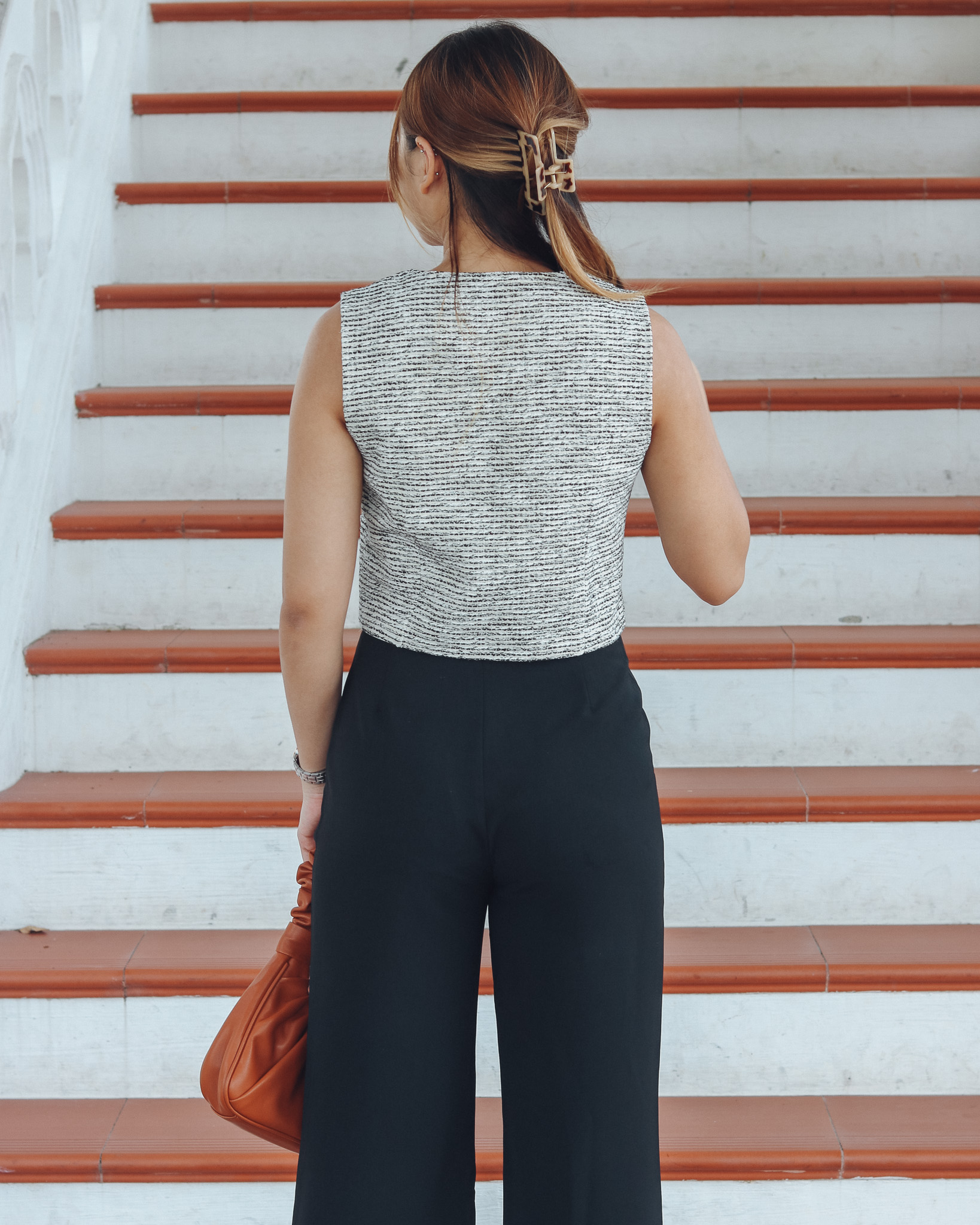 Arya Vest in Monochrome