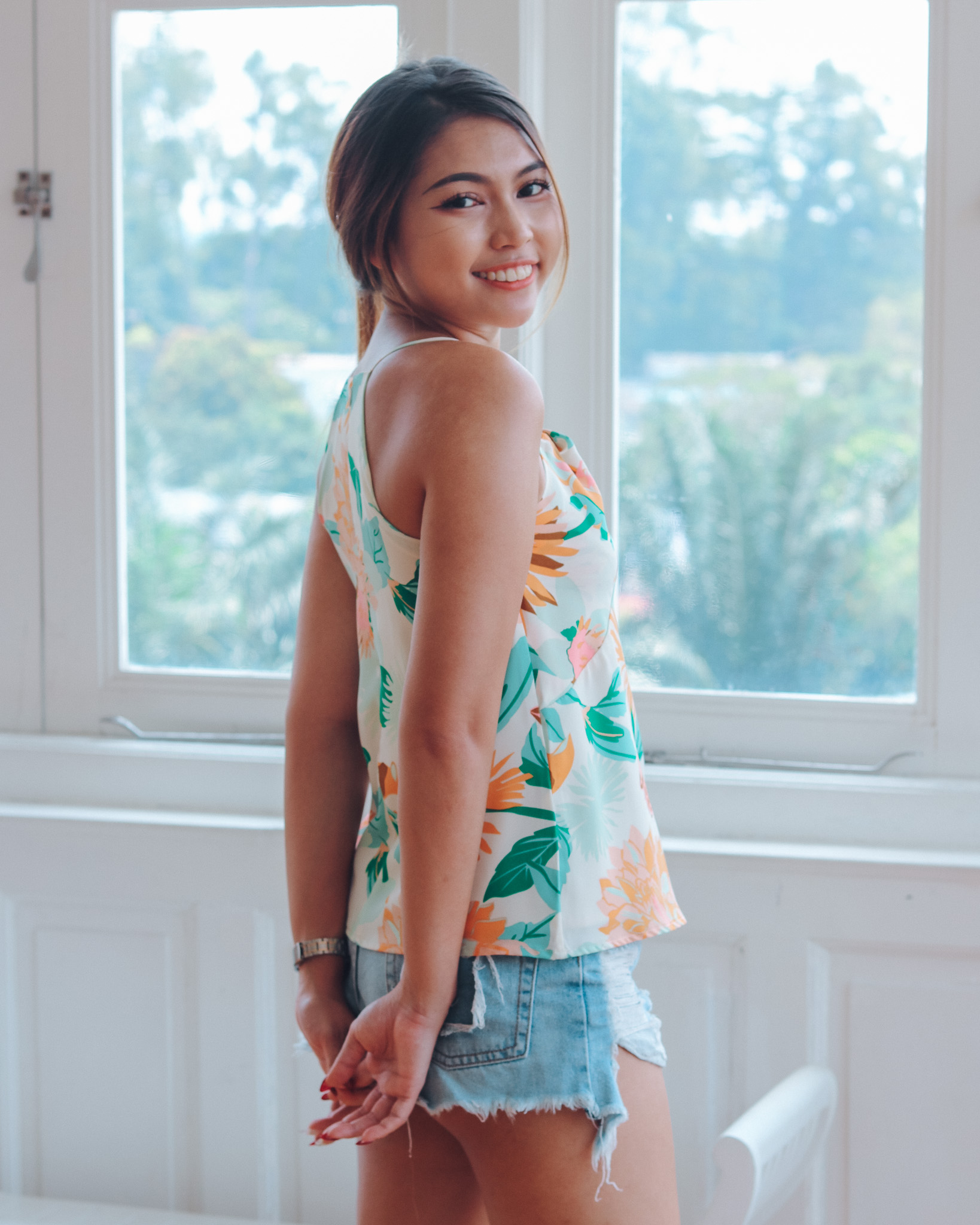Calla Top in Tropical Prints