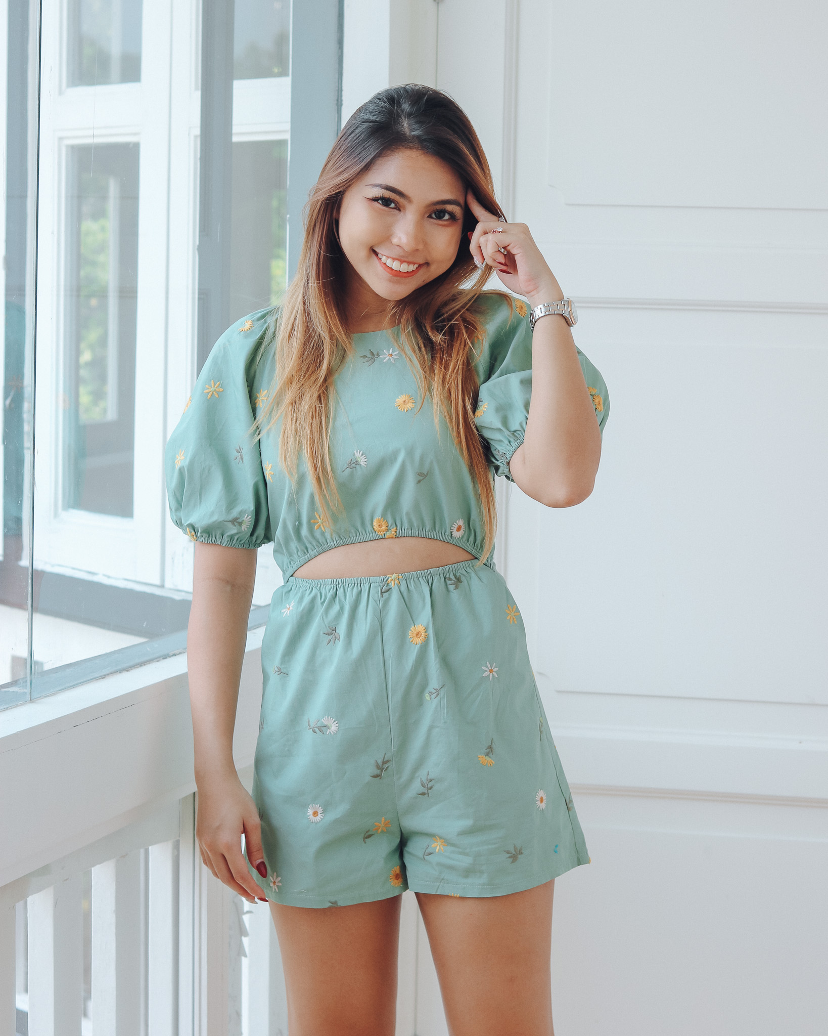 Jocelyn Romper in Sage
