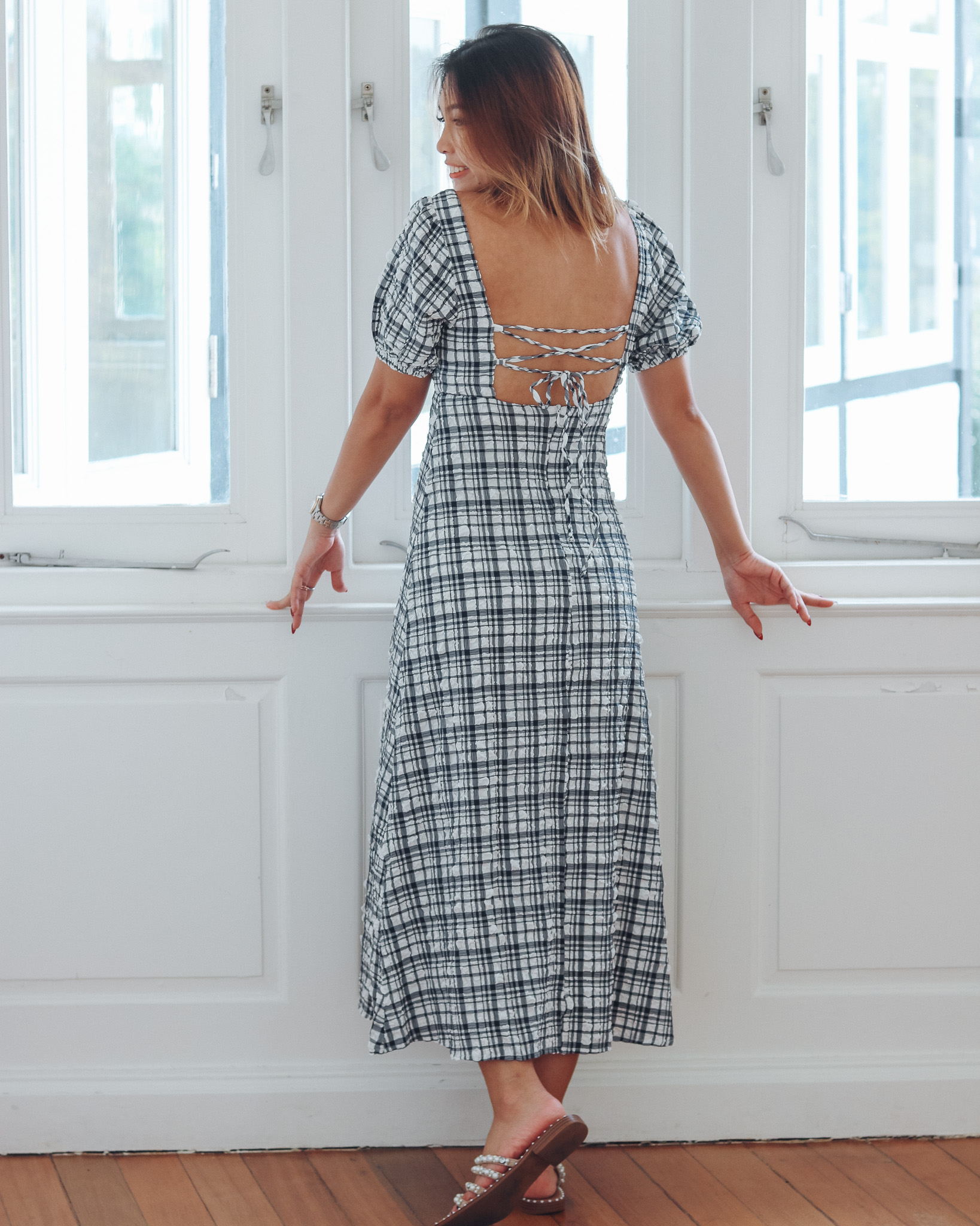 Phoebe Dress in Navy