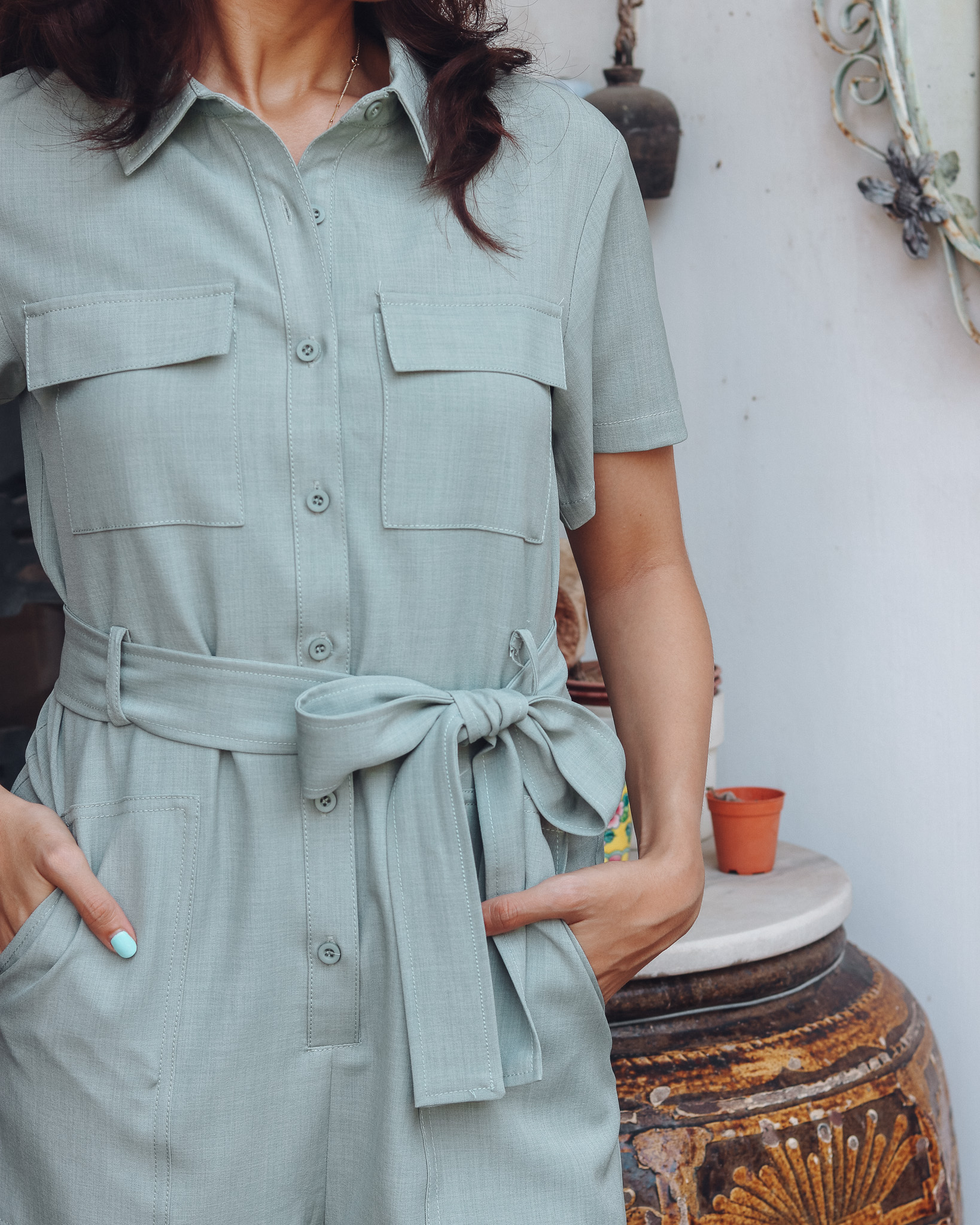 Nova Romper in Green