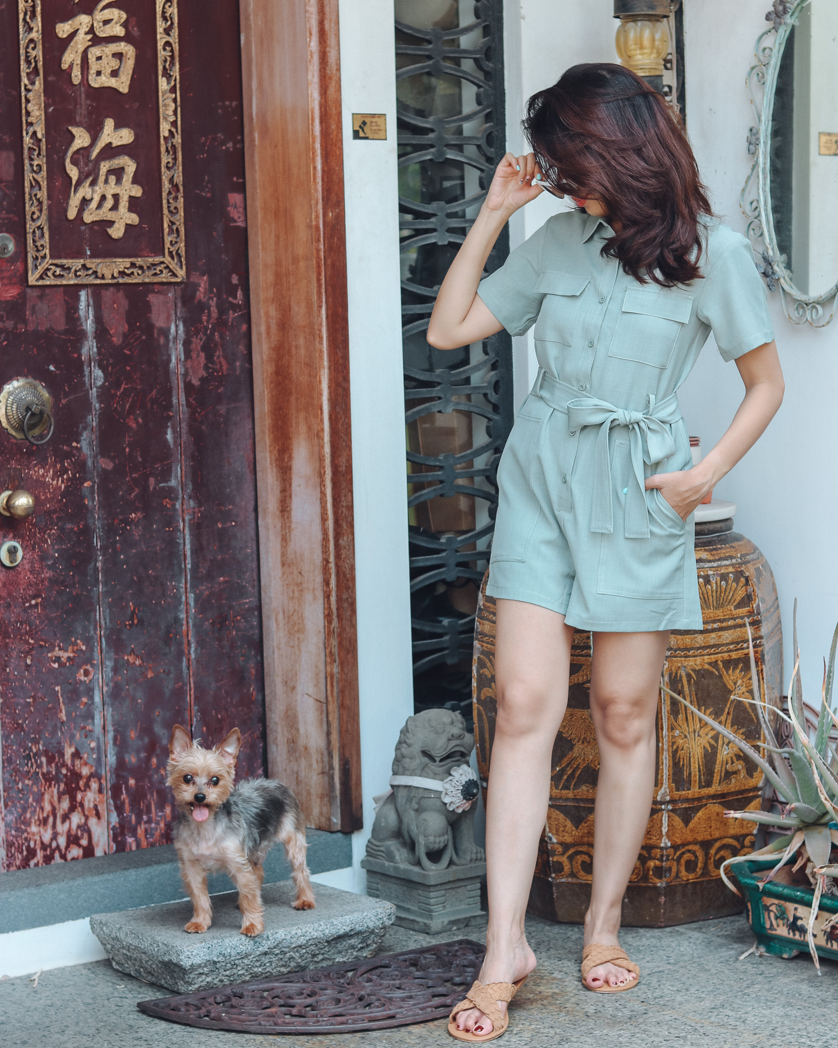 Nova Romper in Green