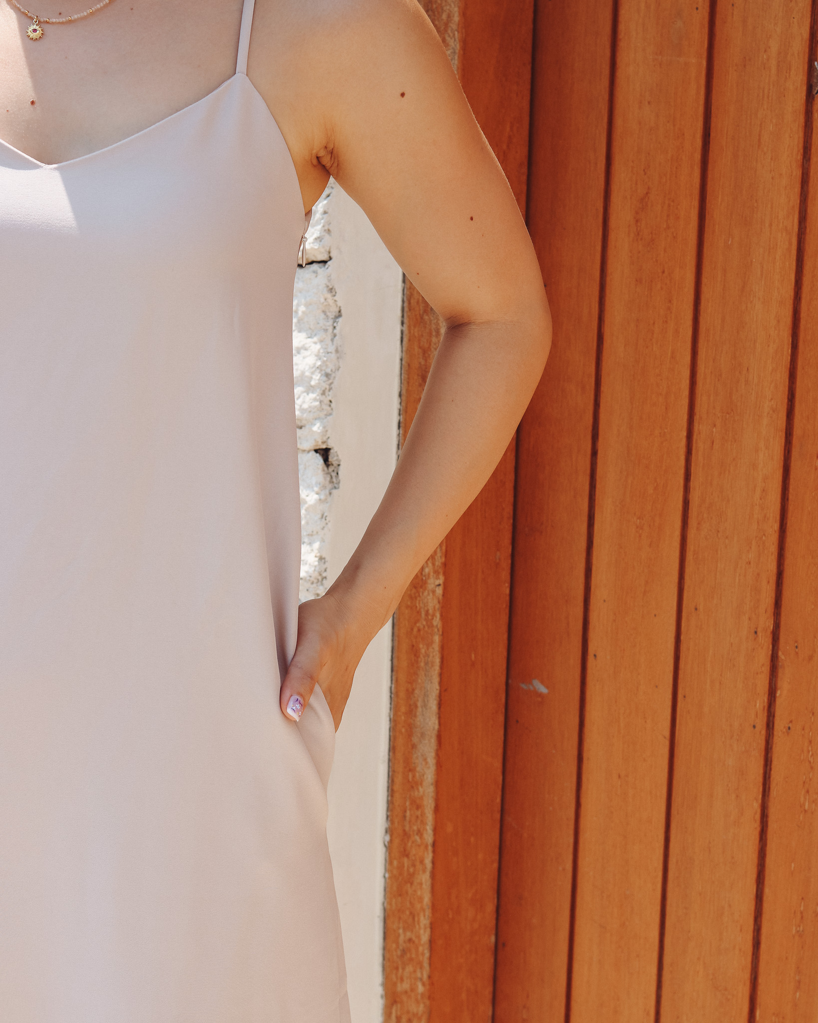 Arabella Slip Dress in Ecru