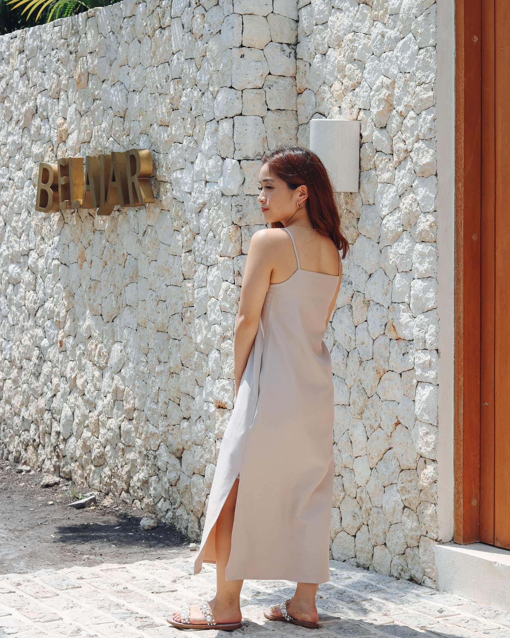 Arabella Slip Dress in Ecru