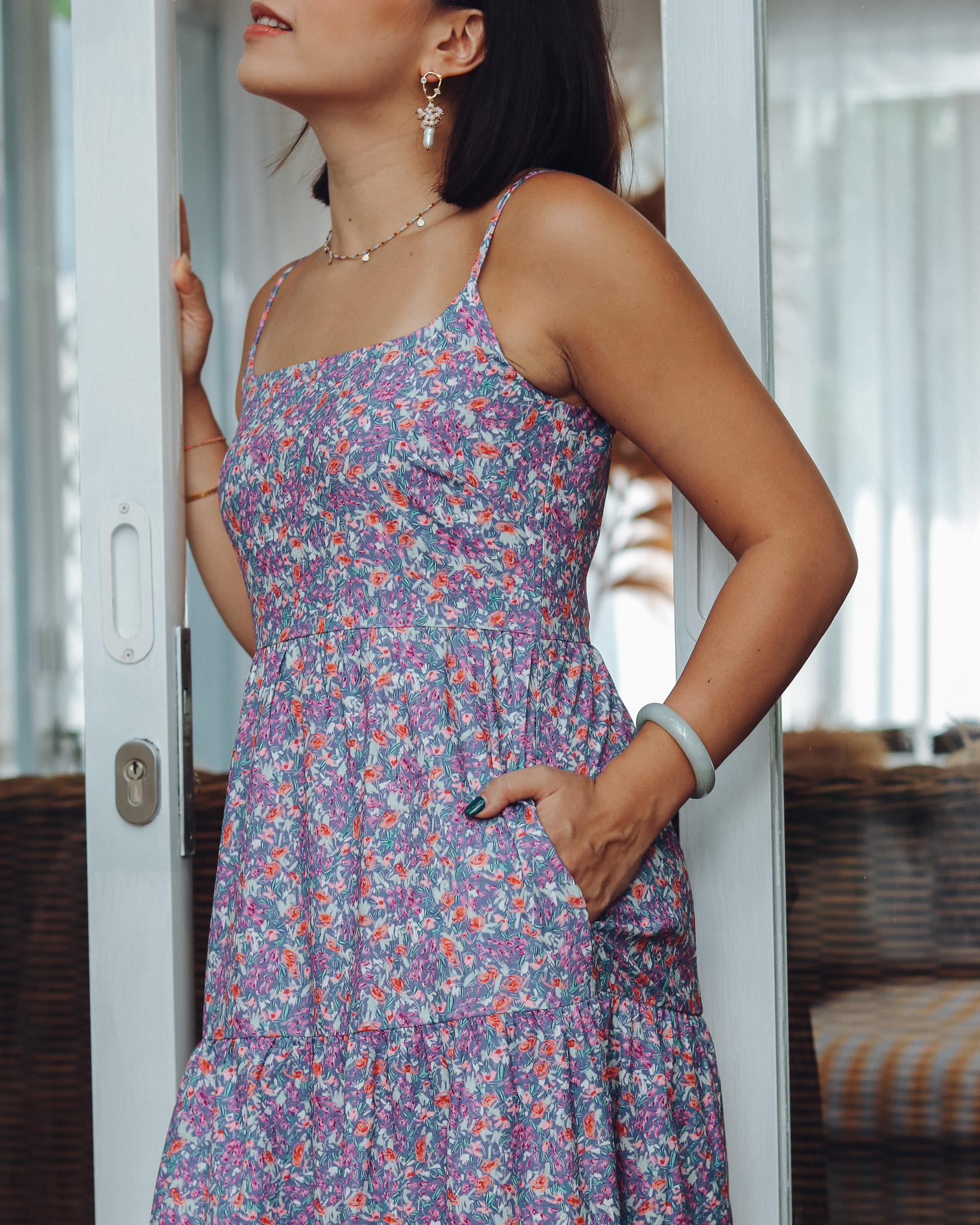 Maeve Dress in Purple Florals