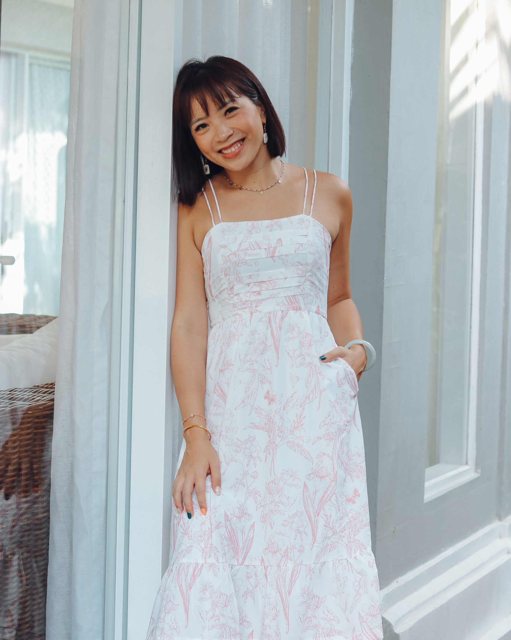 Sienna Dress in Pink Florals