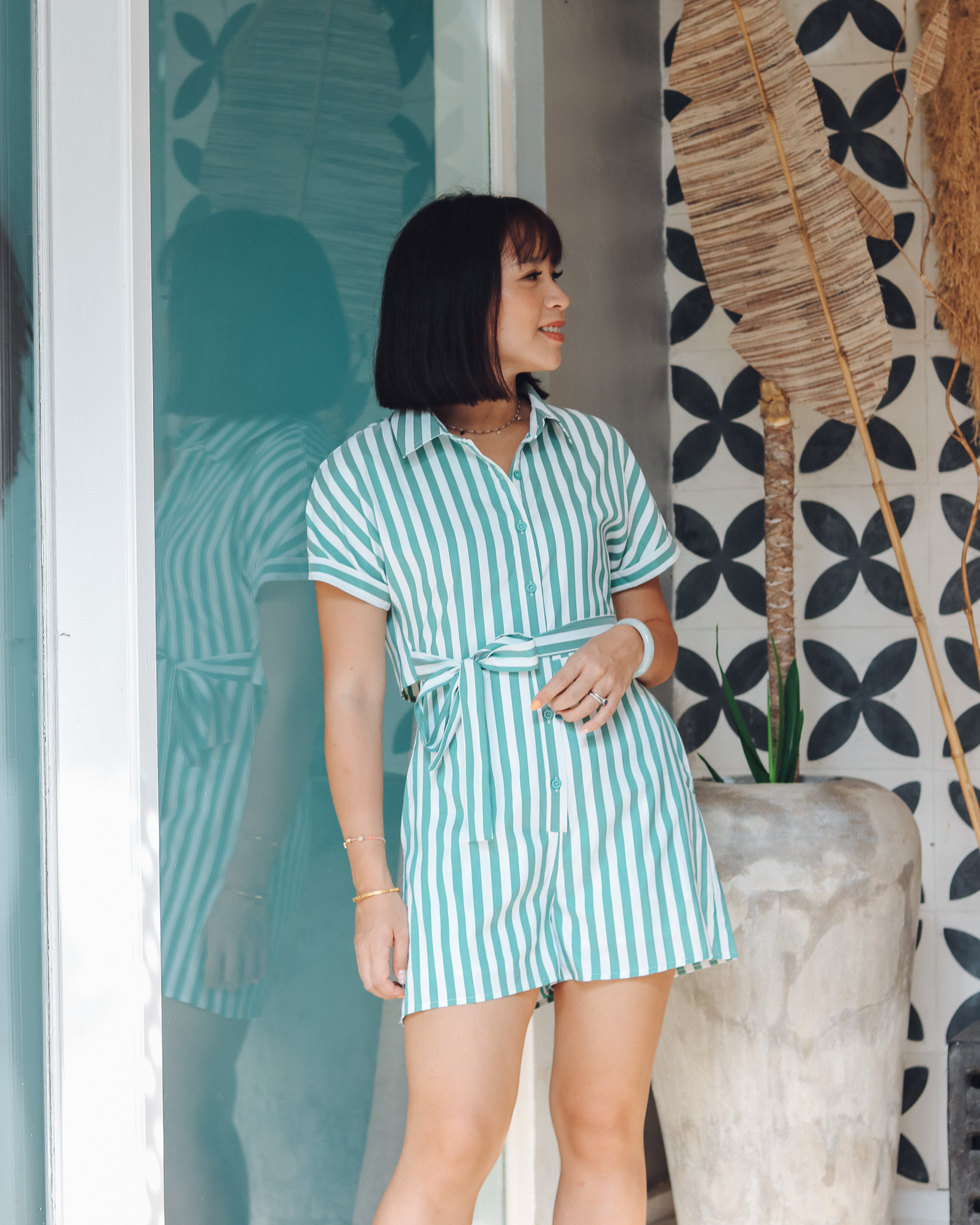 Camila Romper in Green