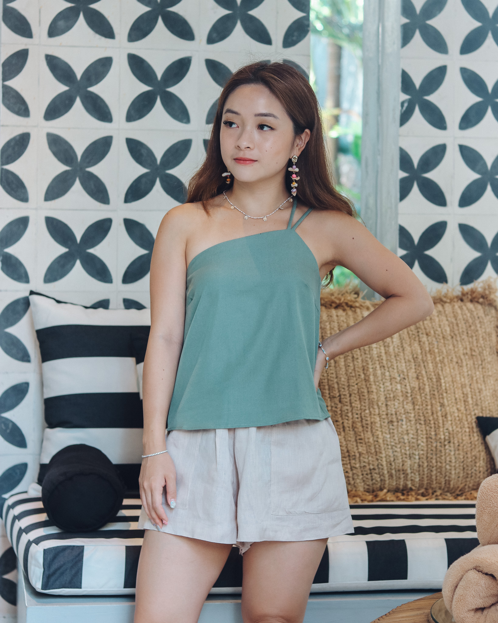 Kimora Toga Top in Olive