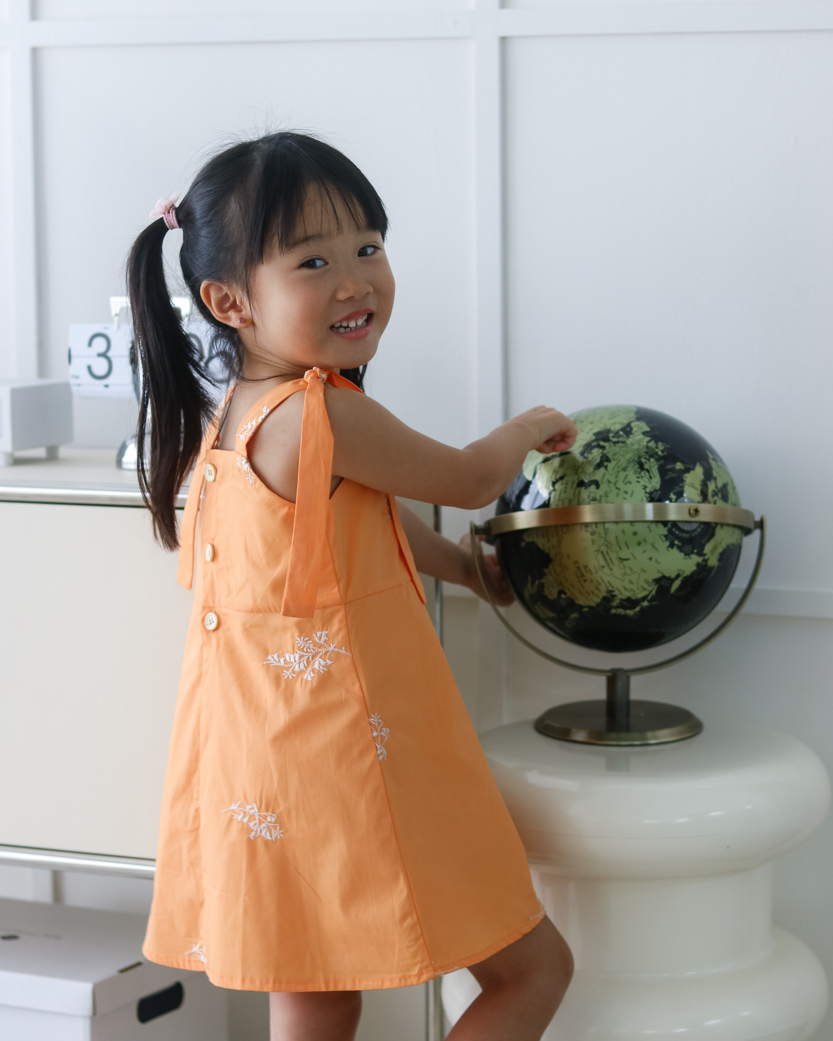 Estelle Dress in Orange