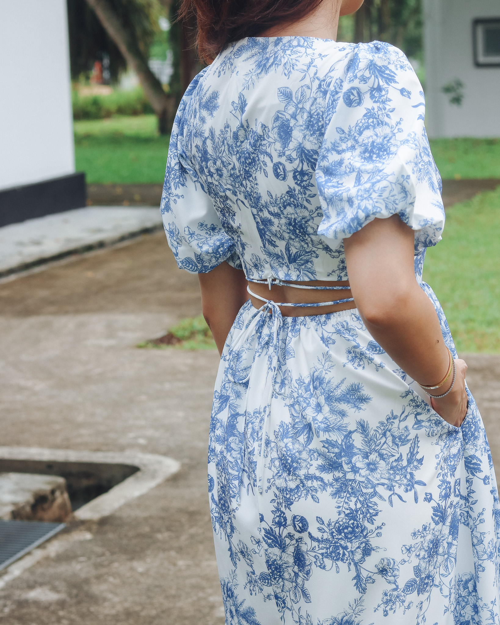 Ella Dress in Porcelain Blue