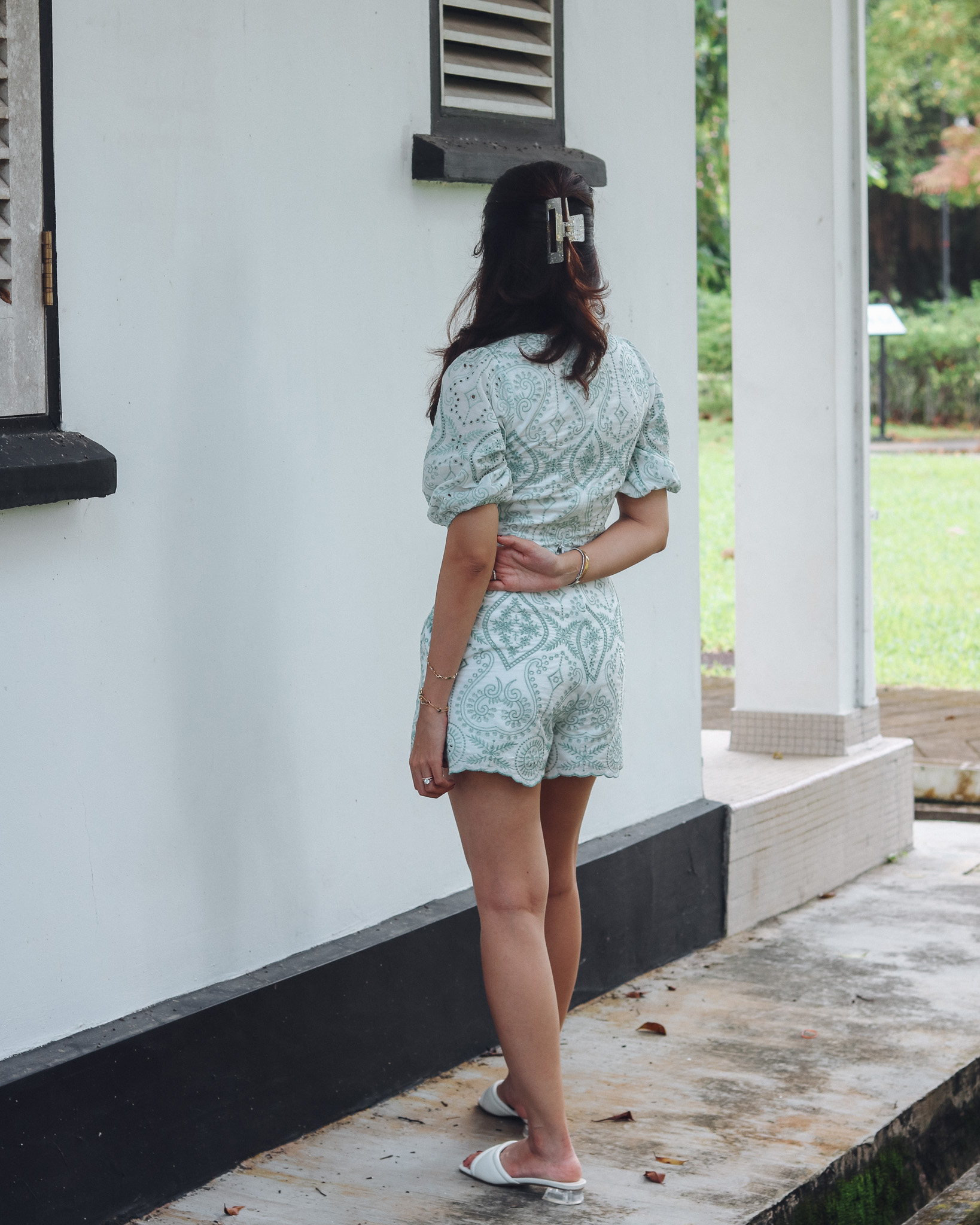 Reagan Crop Top in Seafoam Green