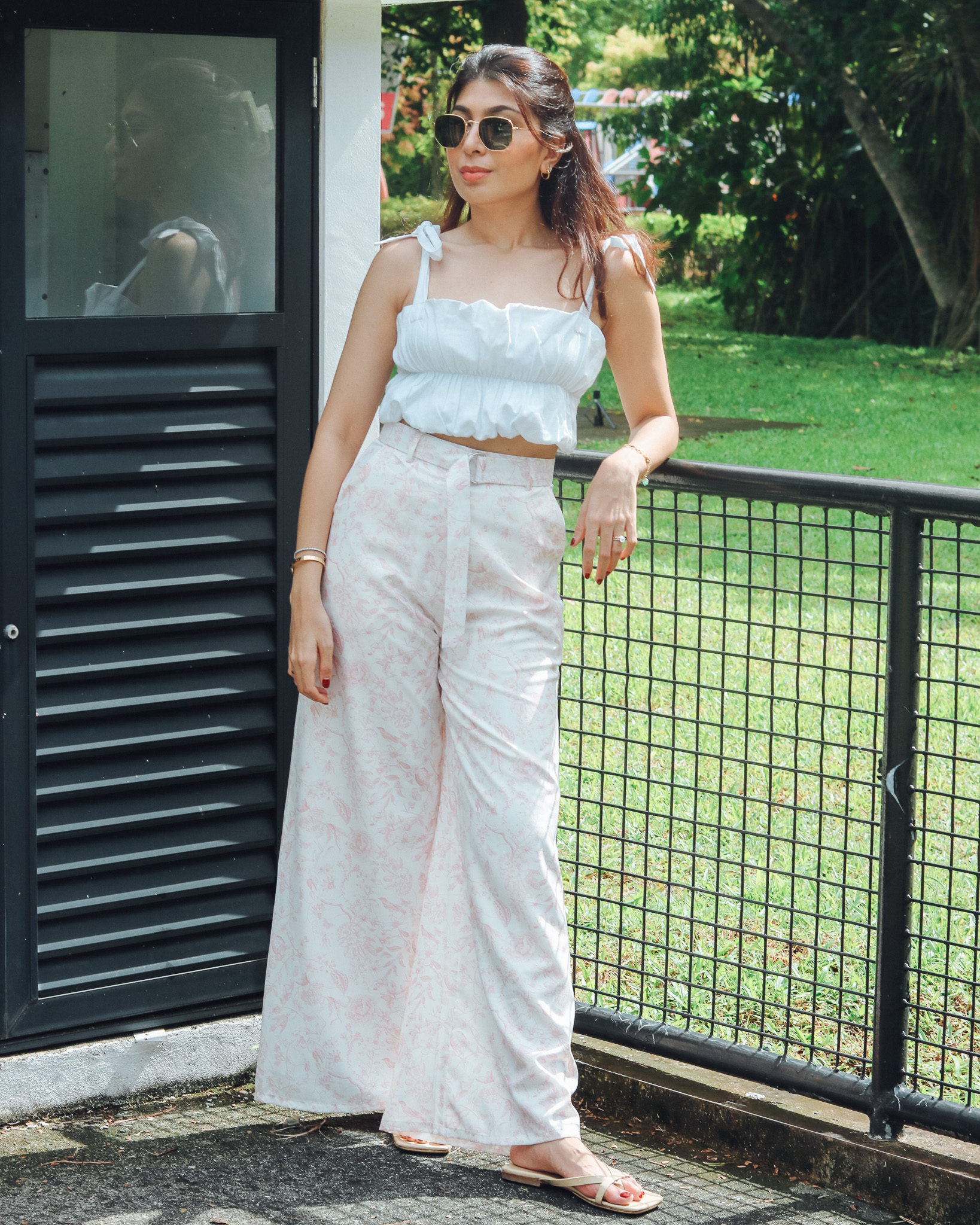 Thea Pants in Pink Florals