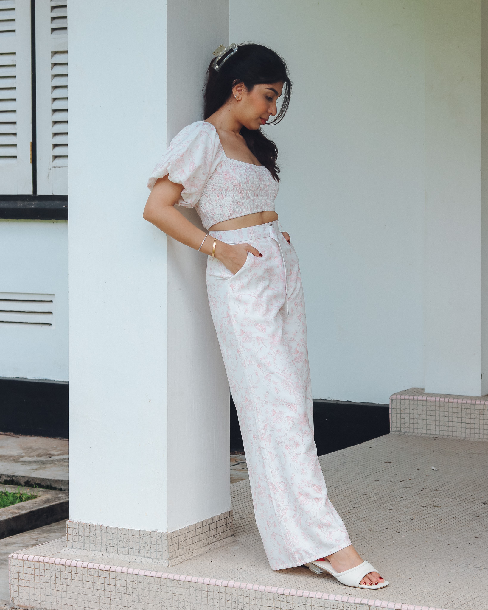 Thea Top in Pink Florals