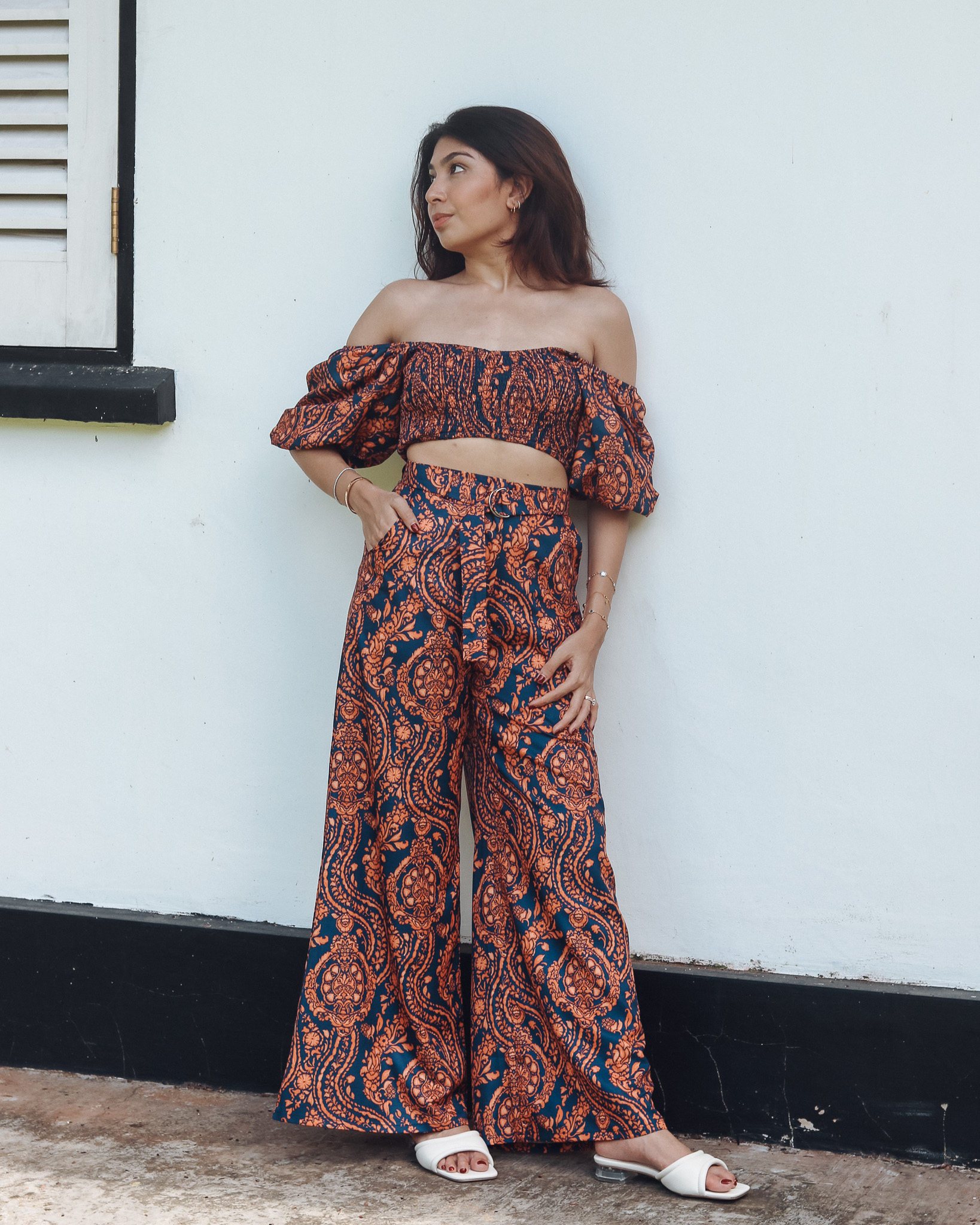 Thea Pants in Orange Porcelain