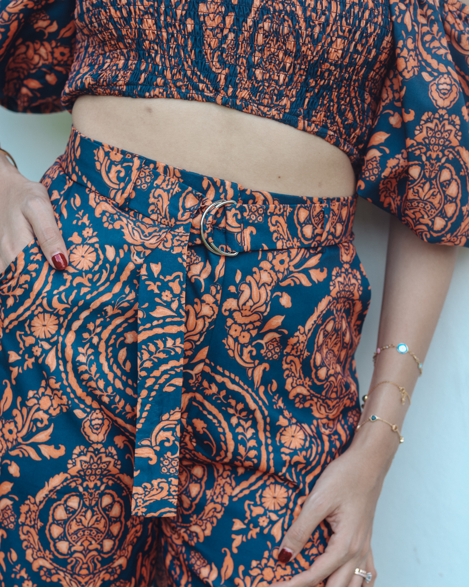 Thea Pants in Orange Porcelain