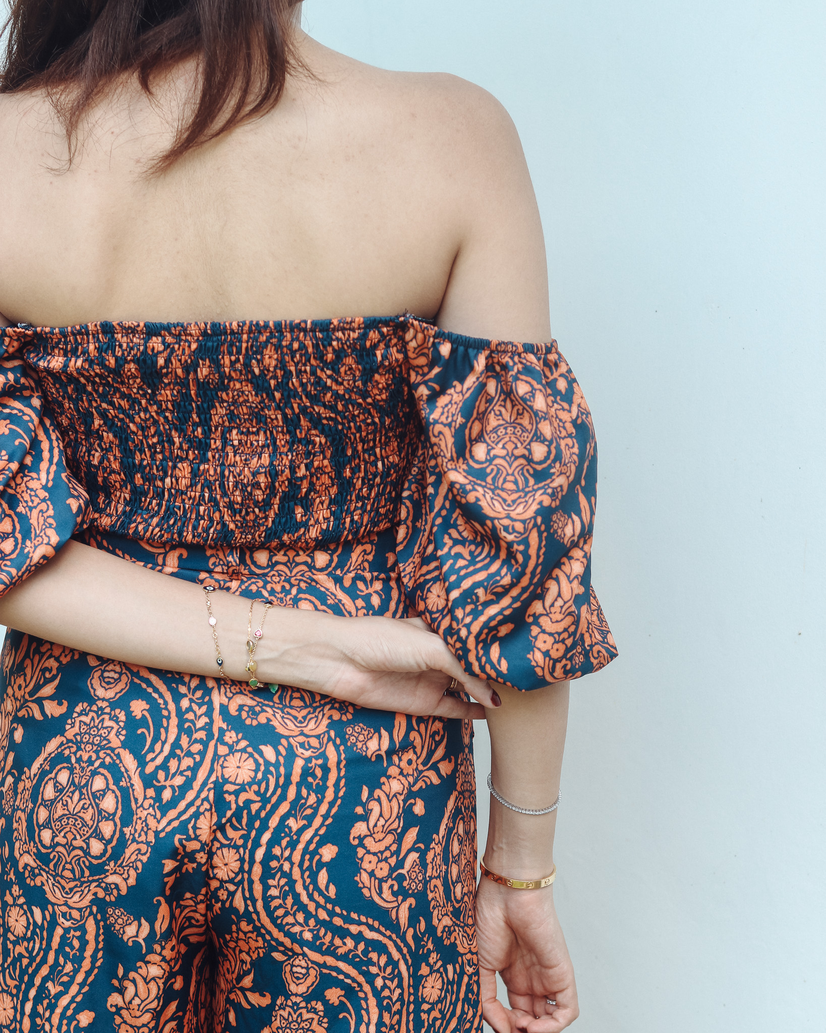 Thea Top in Orange Porcelain