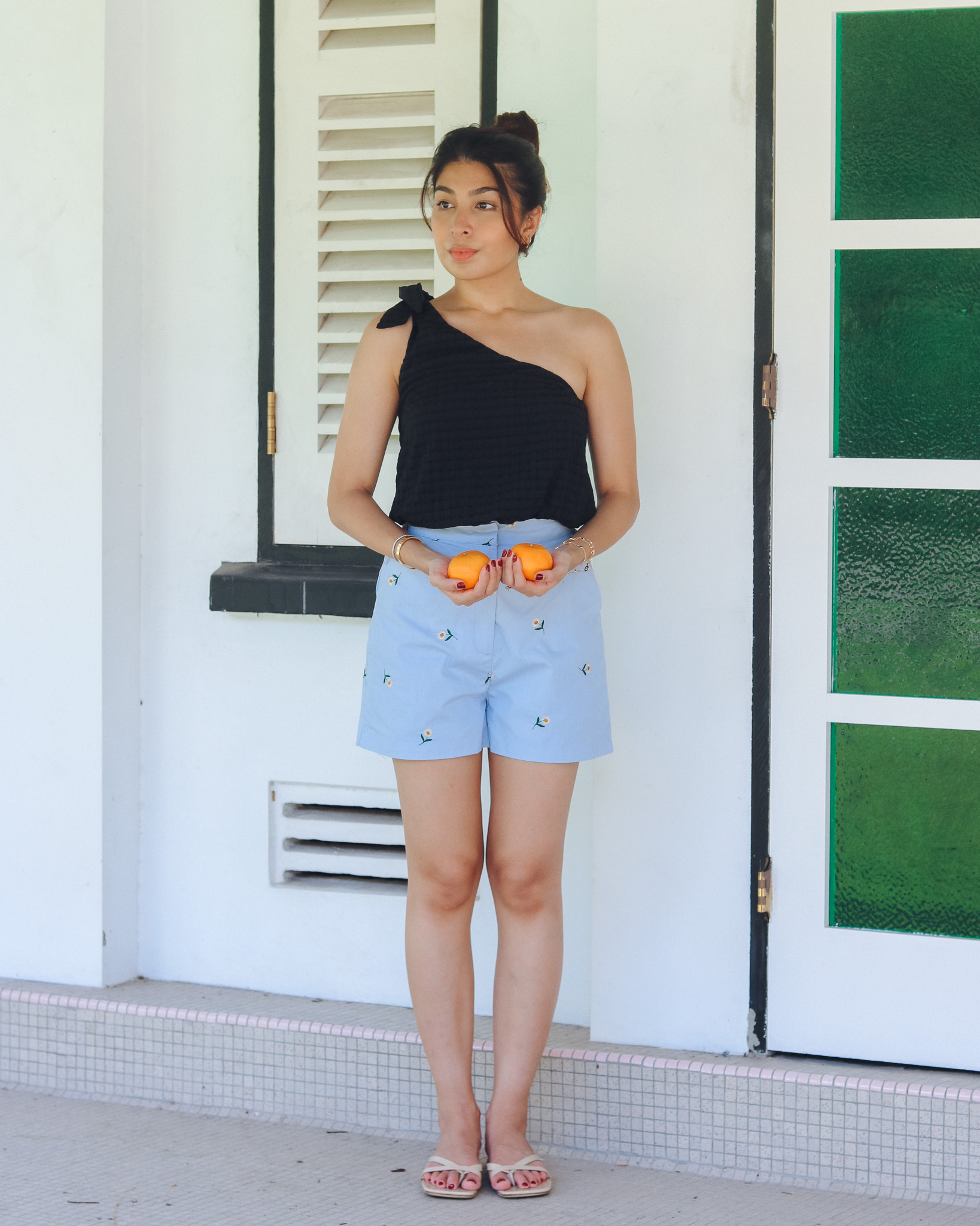 Zelle Shorts in Light Blue
