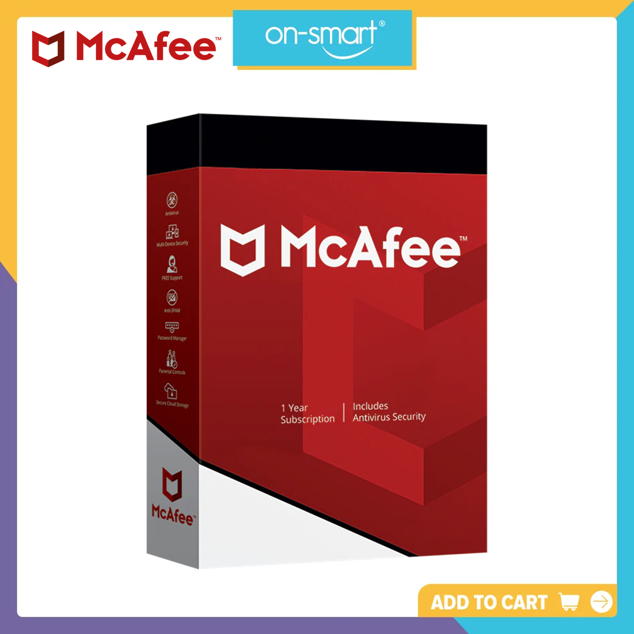McAfee Anti Virus - 1 Year Subsciption (Medialess)
