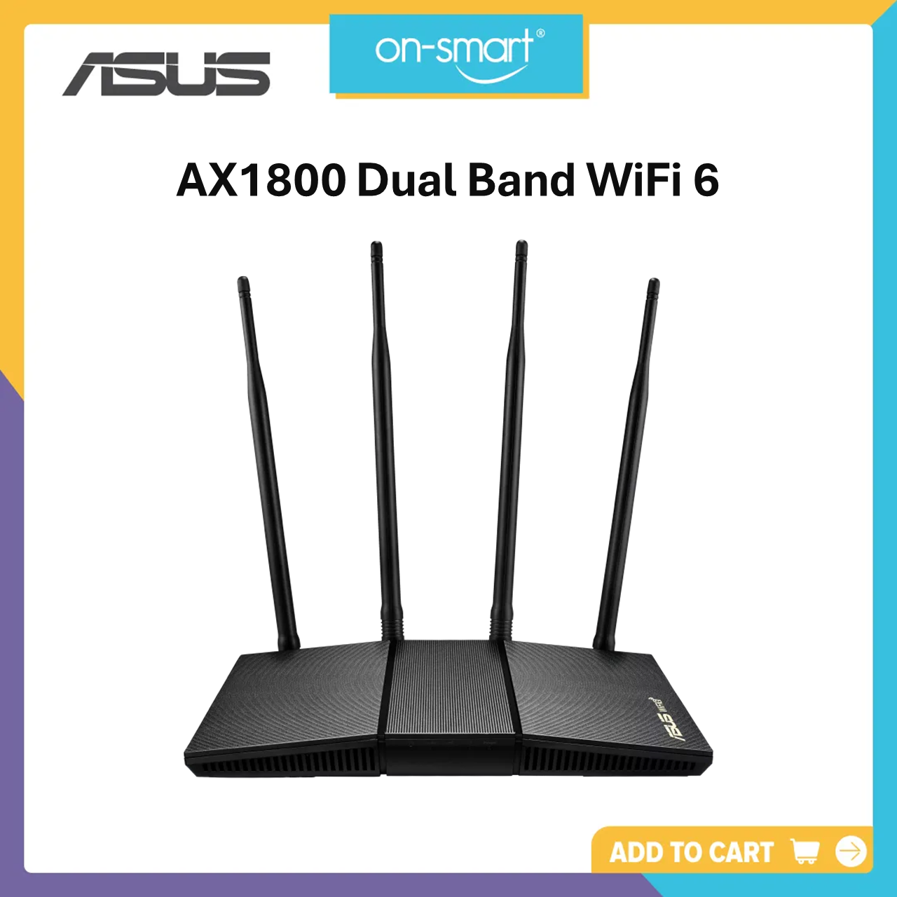 ASUS Router AX1800 Dual Band WiFi 6 Router