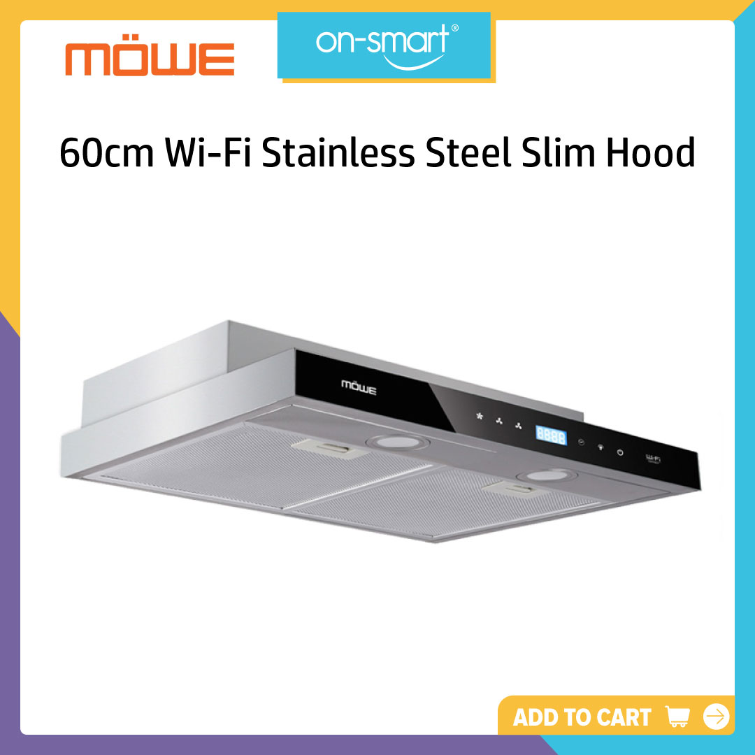 MÖWE 60cm Wi-Fi Stainless Steel Slim Hood MW680S