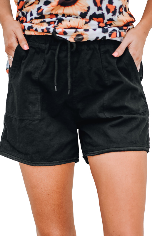 Toneth Pocketed Drawstring Casual Shorts