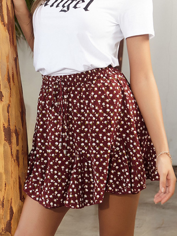 Cyrille Ladies Casual Printed Short Skirt