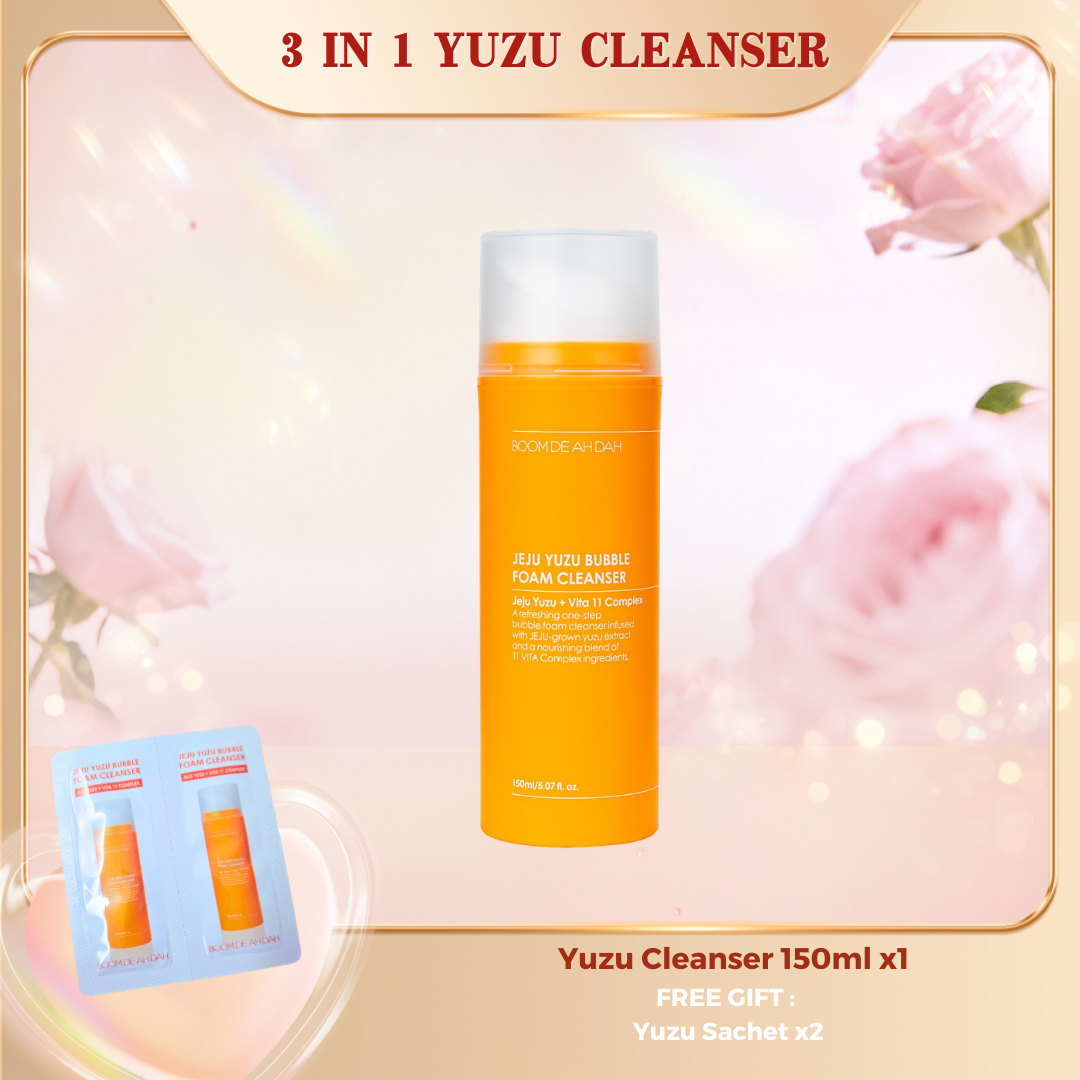 Boom De Ah Dah Jeju Yuzu + VITA 11 Complex bubble foam cleanser 150ml