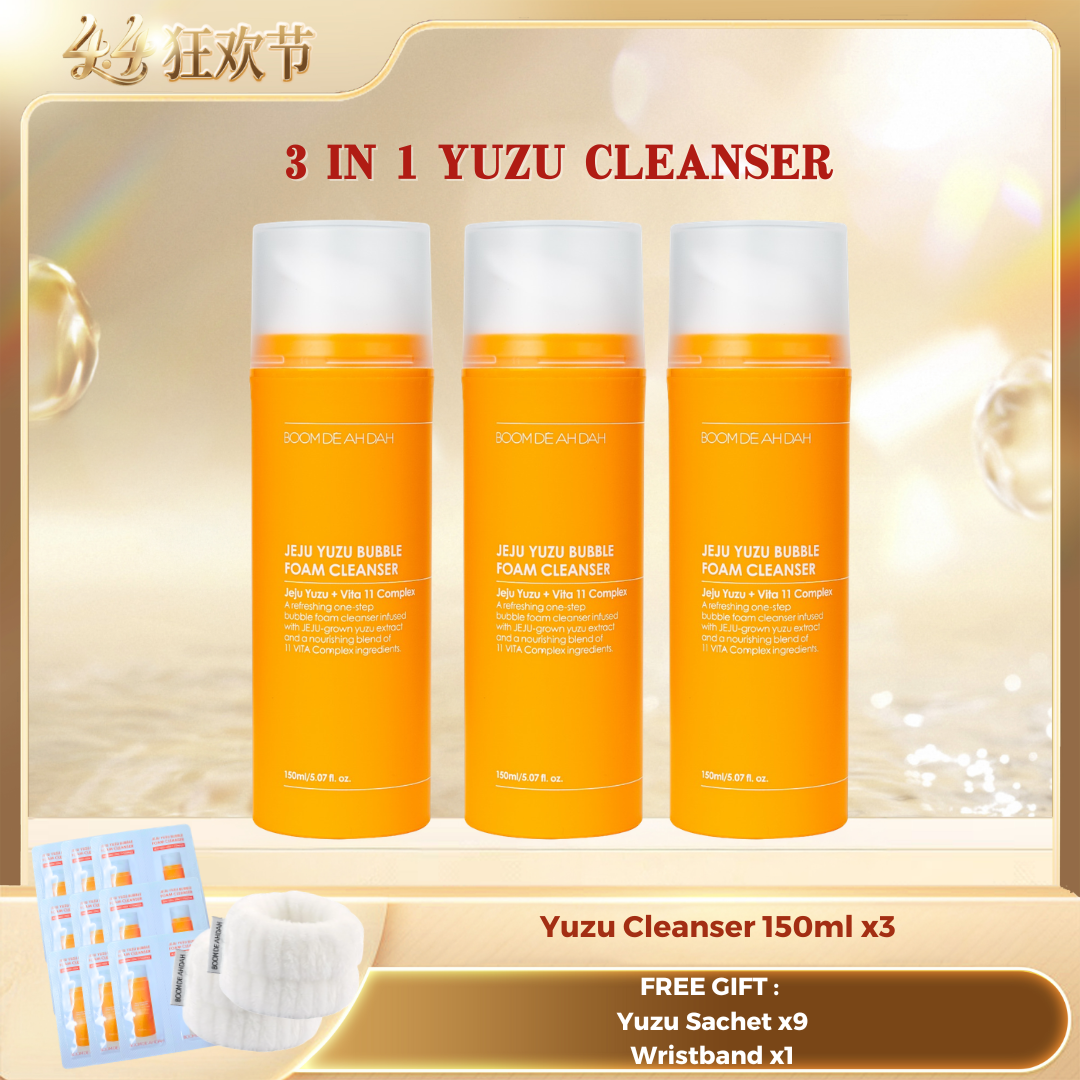 Boom De Ah Dah Jeju Yuzu + VITA 11 Complex bubble foam cleanser 150ml